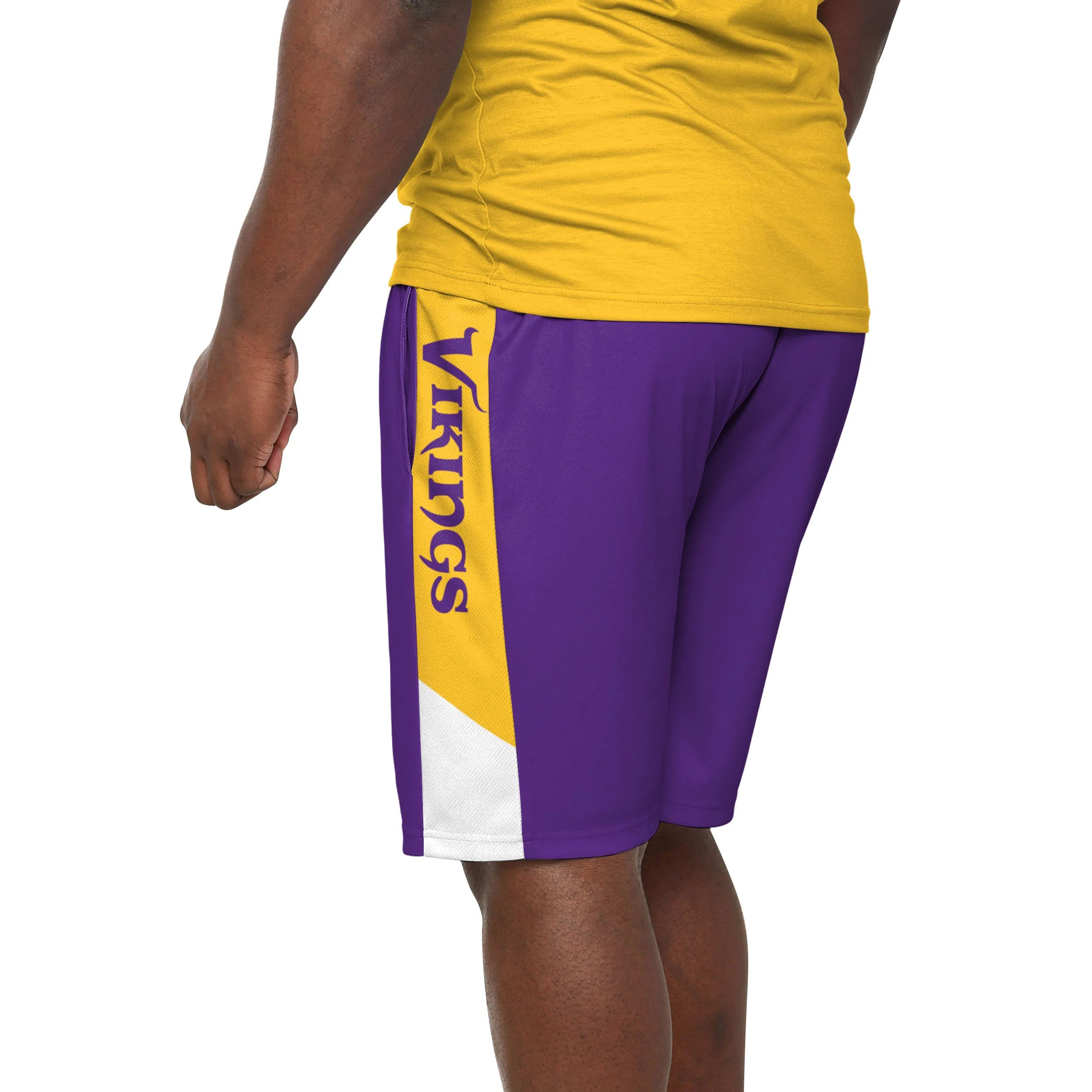 Minnesota Vikings NFL Mens Side Stripe Training Shorts - Image 3