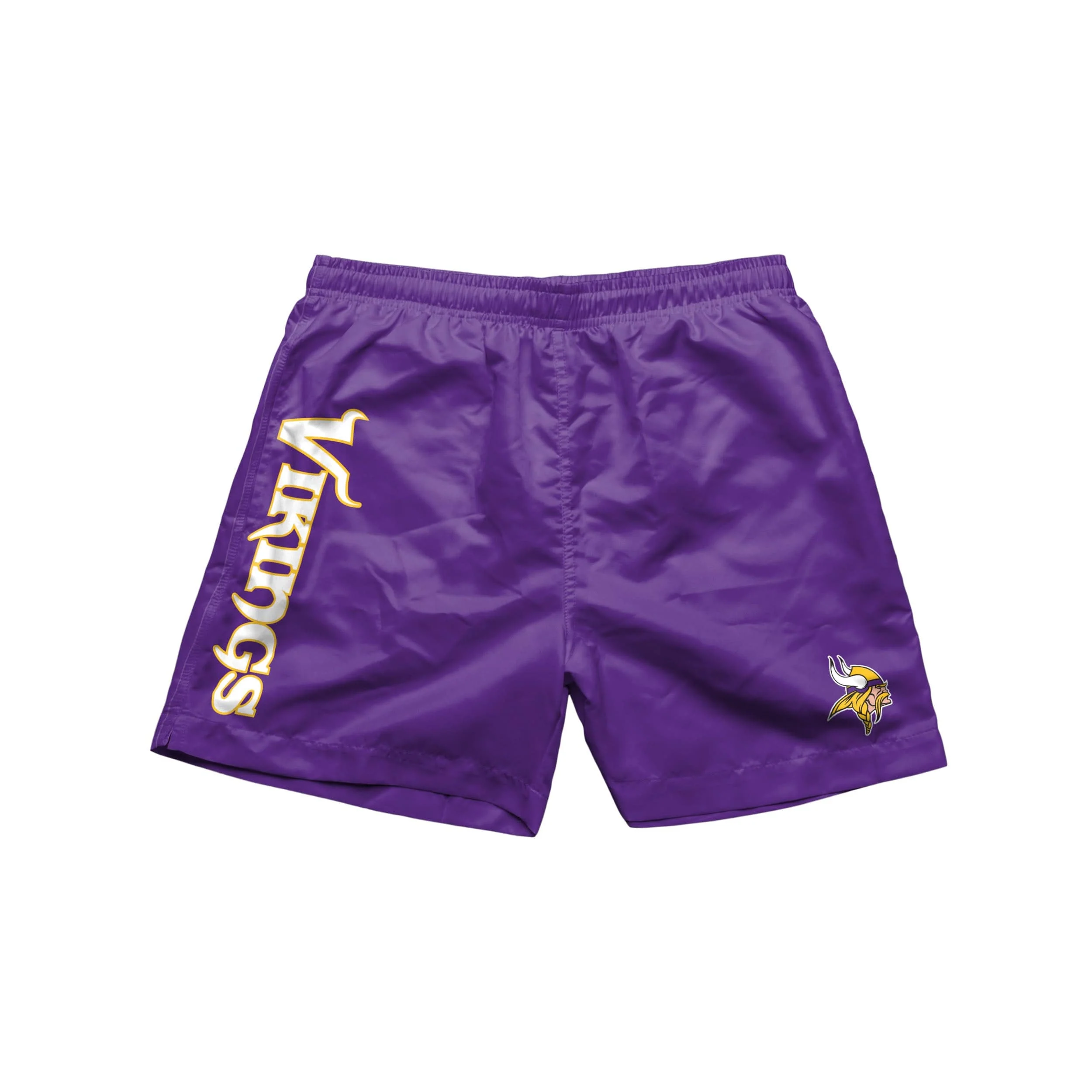 Minnesota Vikings NFL Mens Solid Wordmark 5.5" Swimming Trunks - Image 4