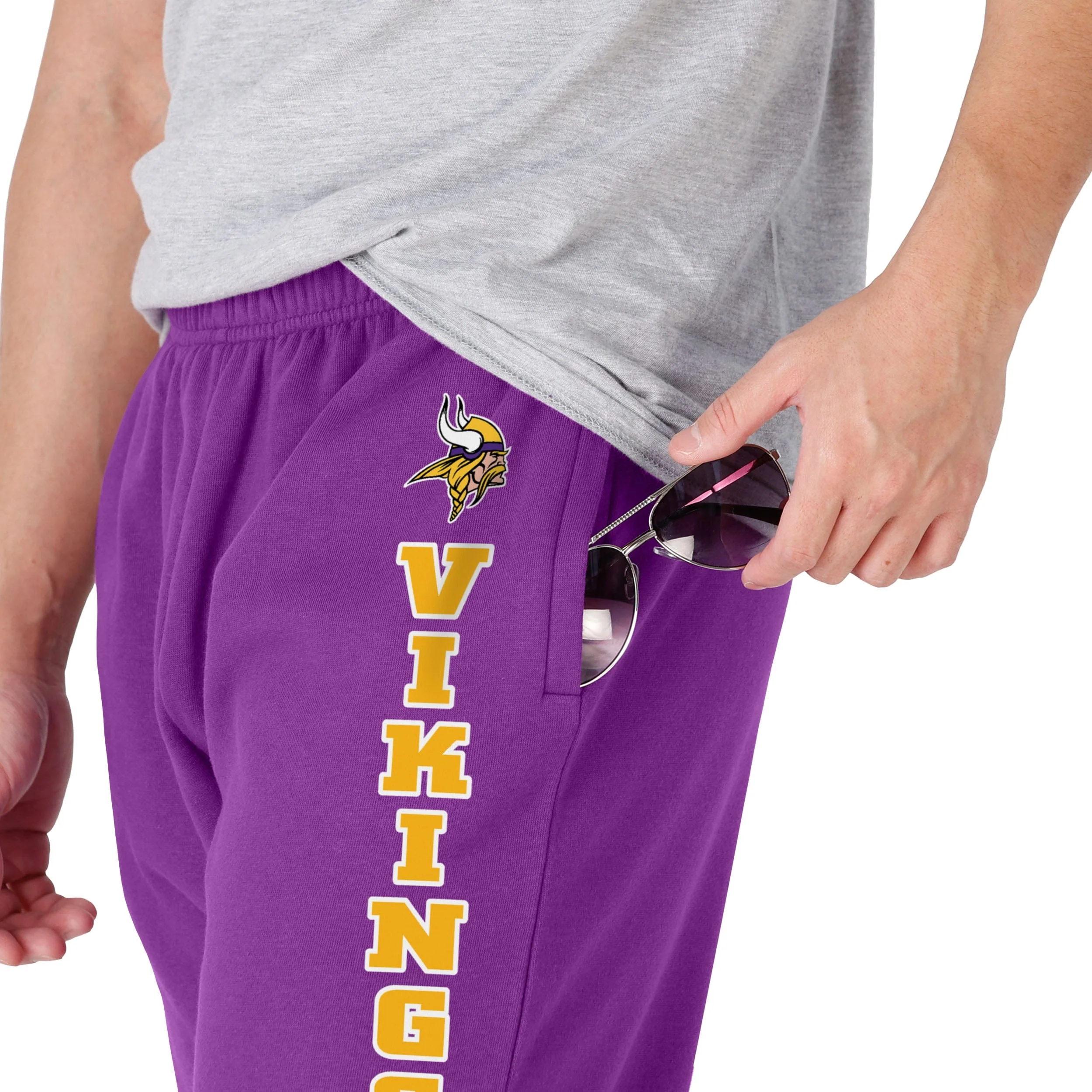 Minnesota Vikings NFL Mens Team Color Sweatpants - Image 3