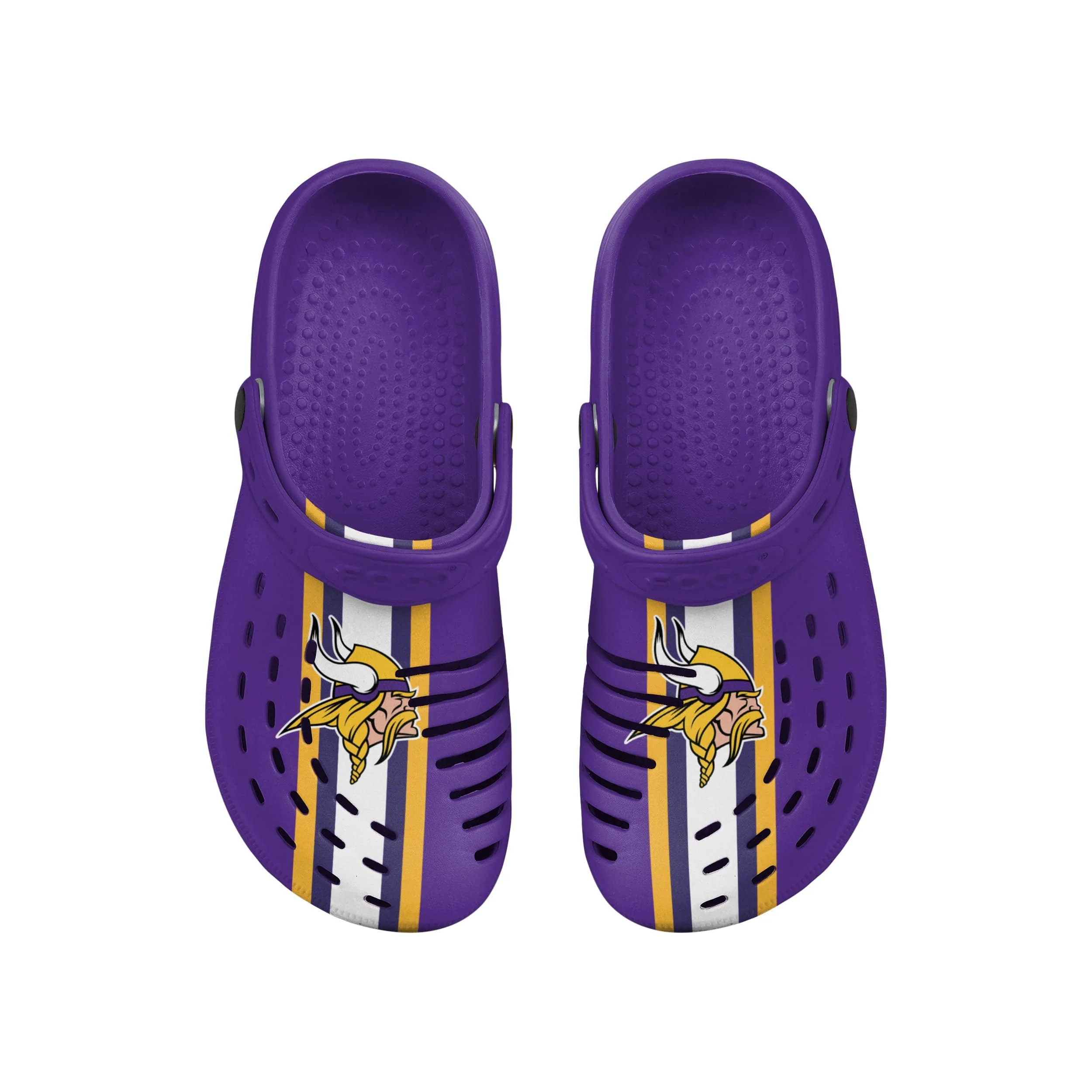 Minnesota Vikings NFL Mens Team Stripe Clog With Strap - Image 4