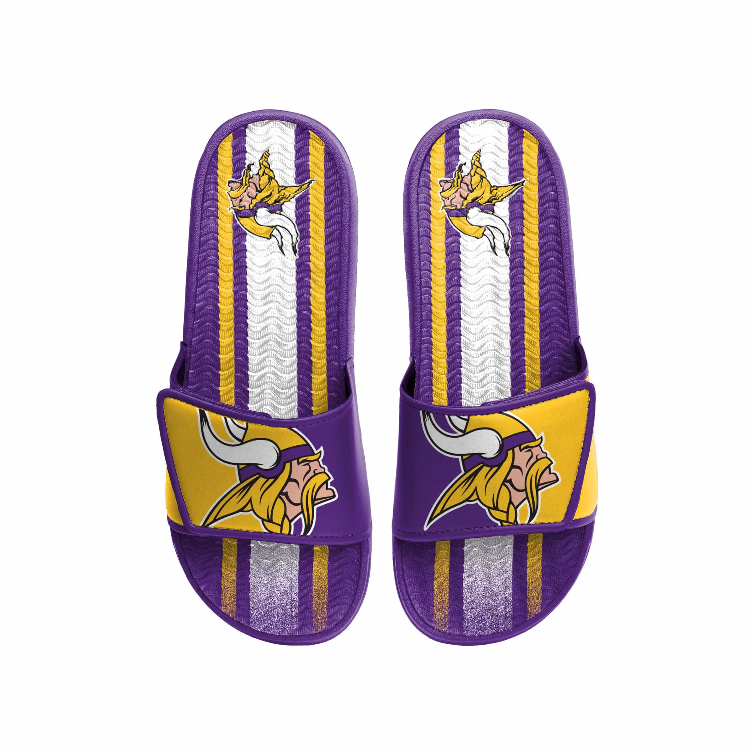 Minnesota Vikings NFL Mens Team Stripe Gel Slide - Image 2