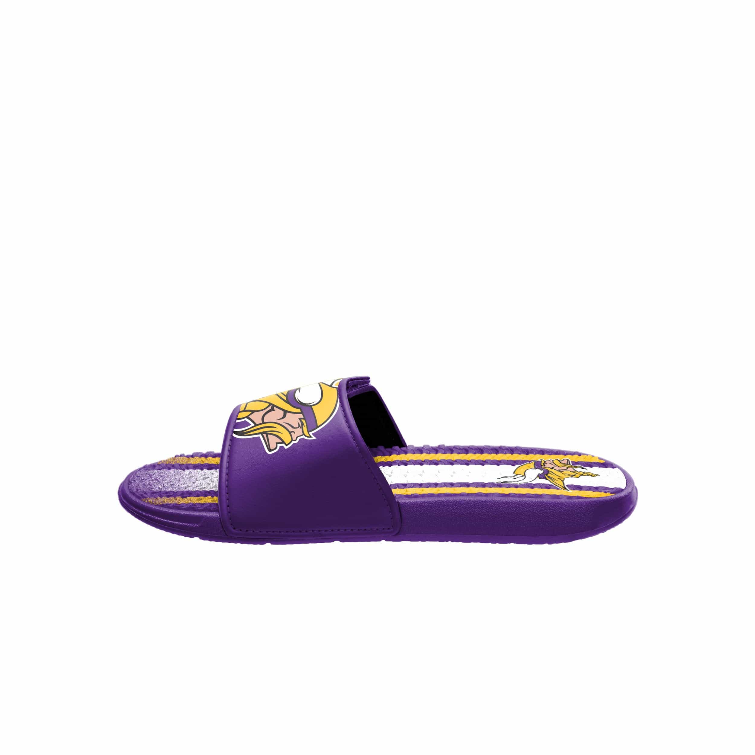 Minnesota Vikings NFL Mens Team Stripe Gel Slide - Image 4