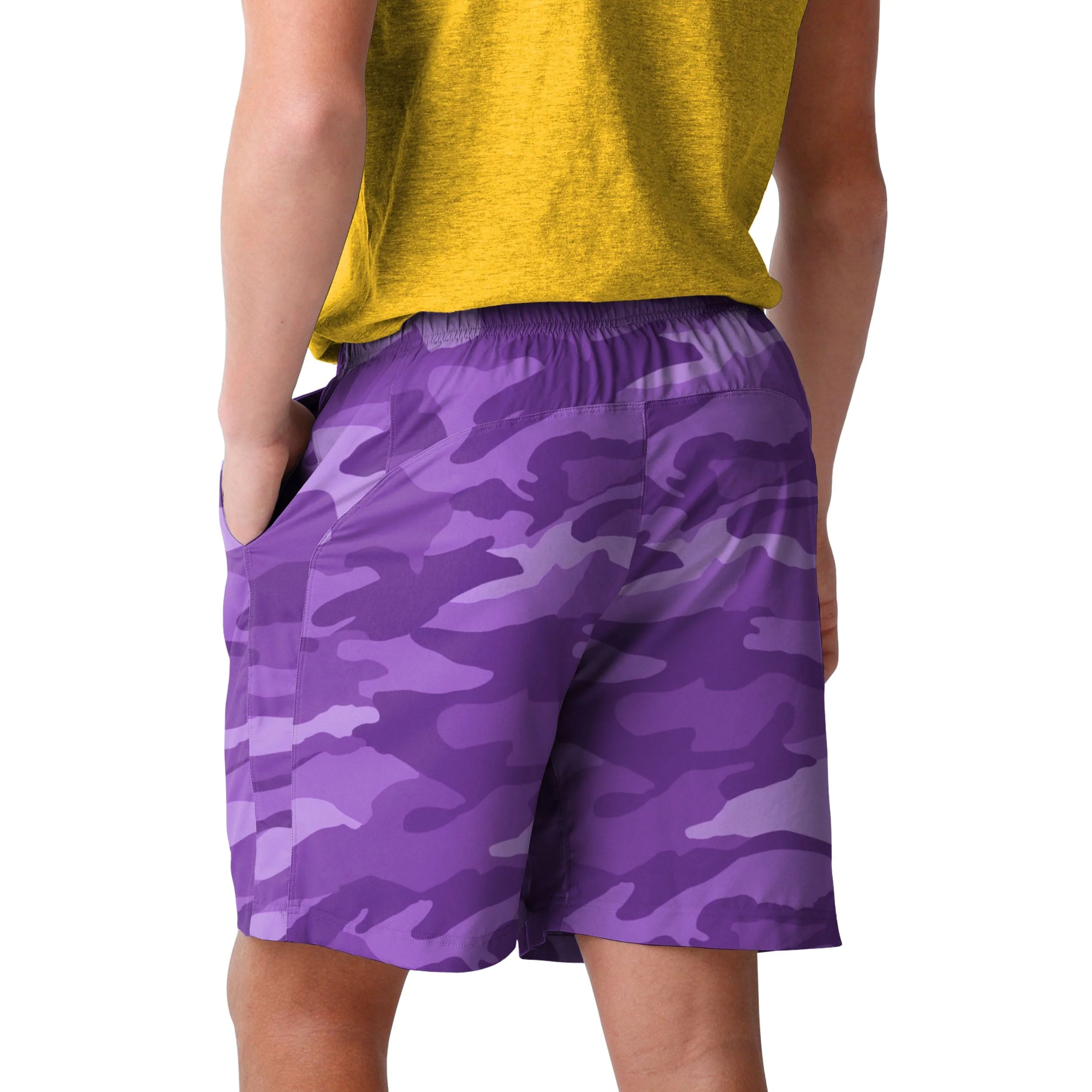 Minnesota Vikings NFL Mens Tonal Camo Woven Shorts - Image 3