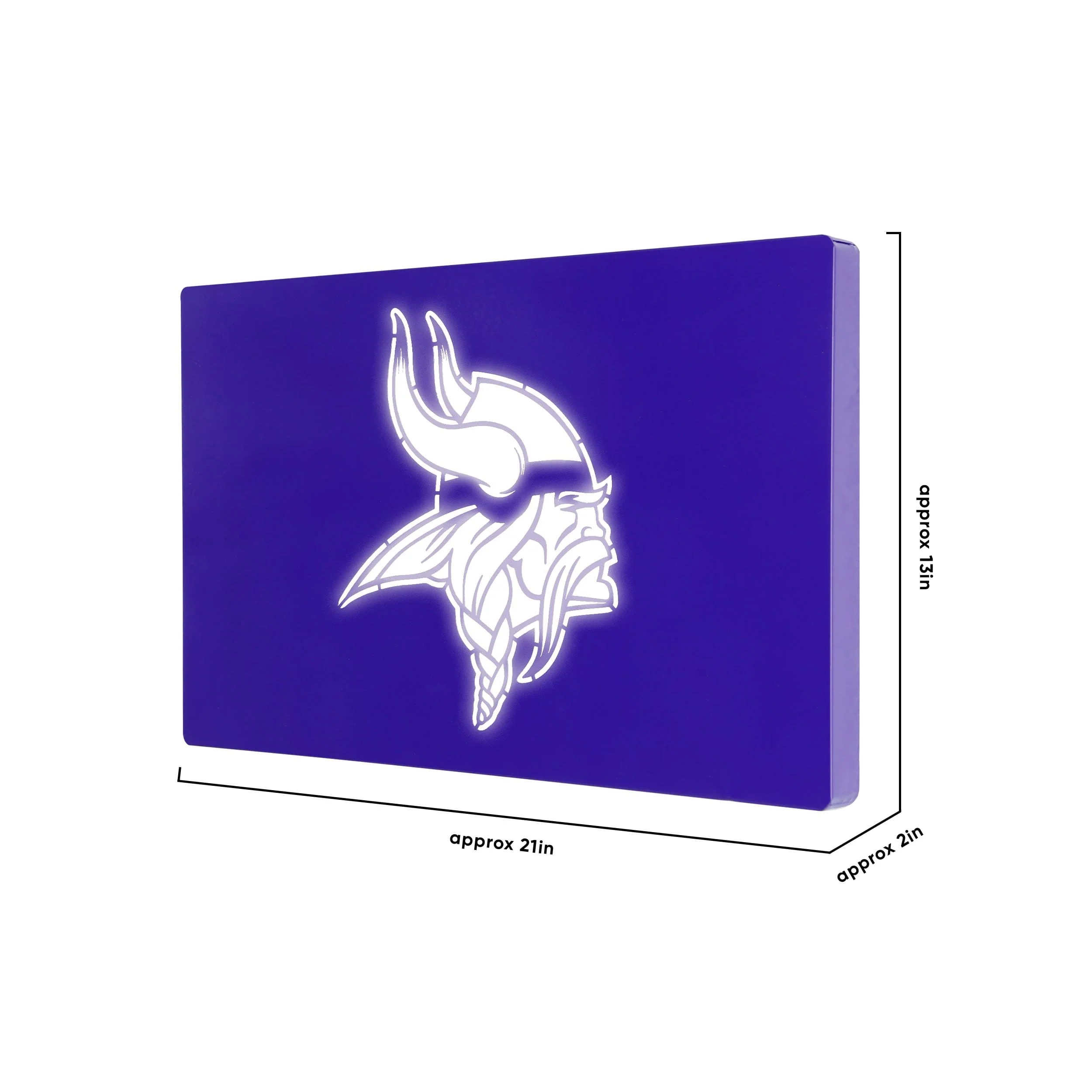 Minnesota Vikings NFL Metal Light Up Logo Sign - Image 3