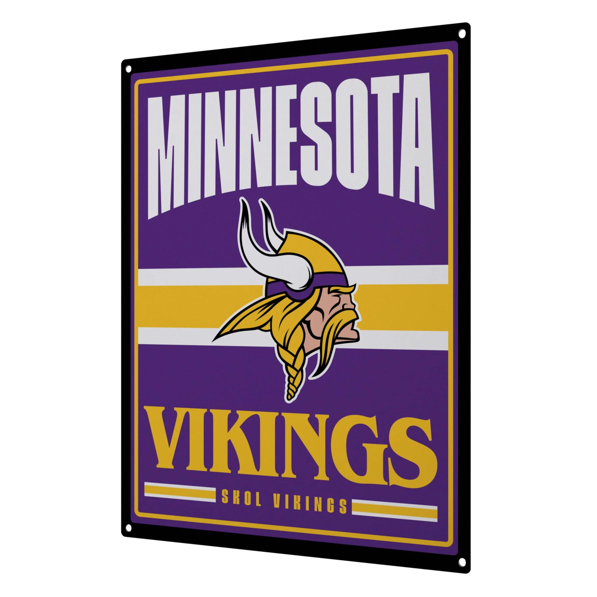 Minnesota Vikings NFL Metal Tacker Wall Sign - Image 2
