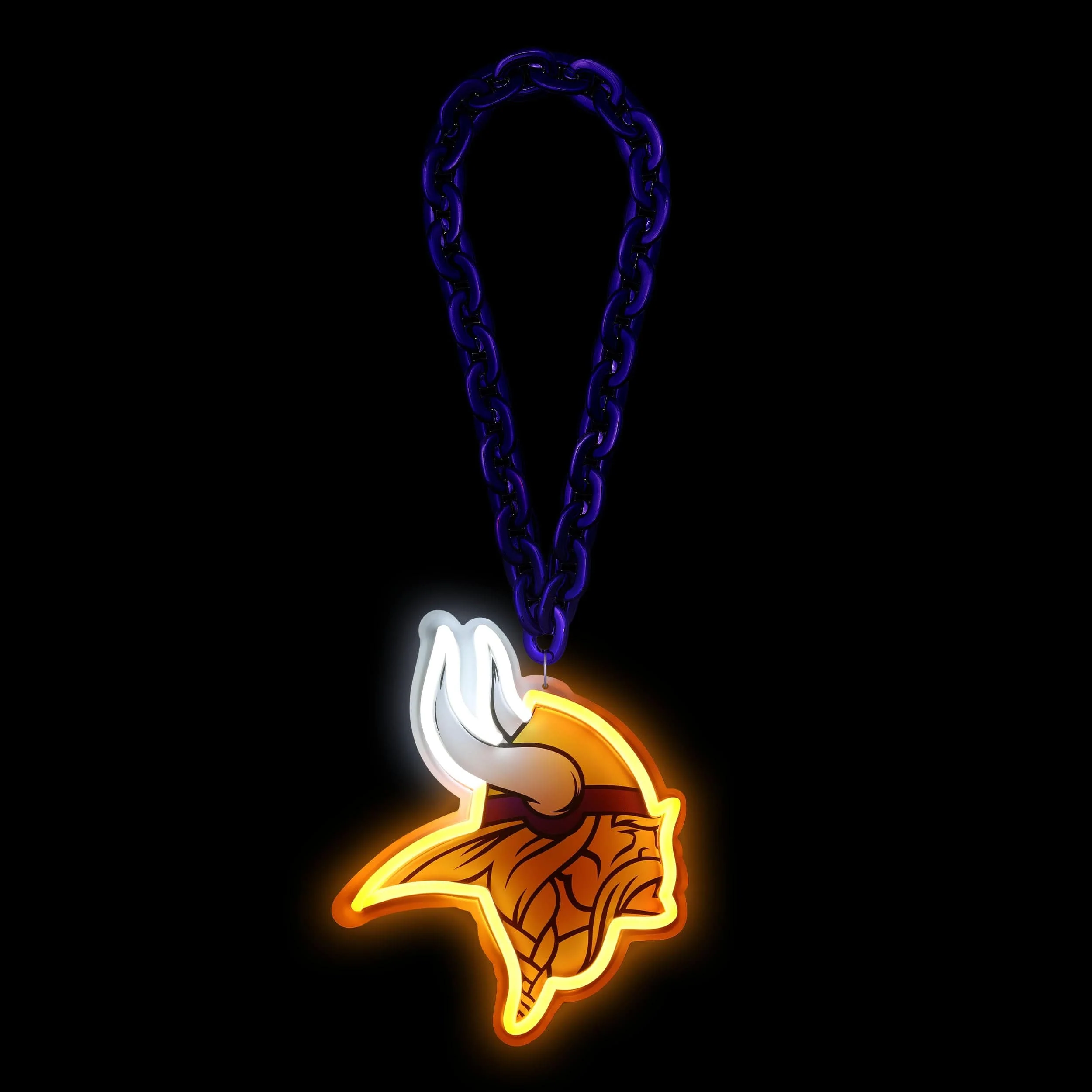 Minnesota Vikings NFL Neon Light Up Big Logo Chain - Image 2