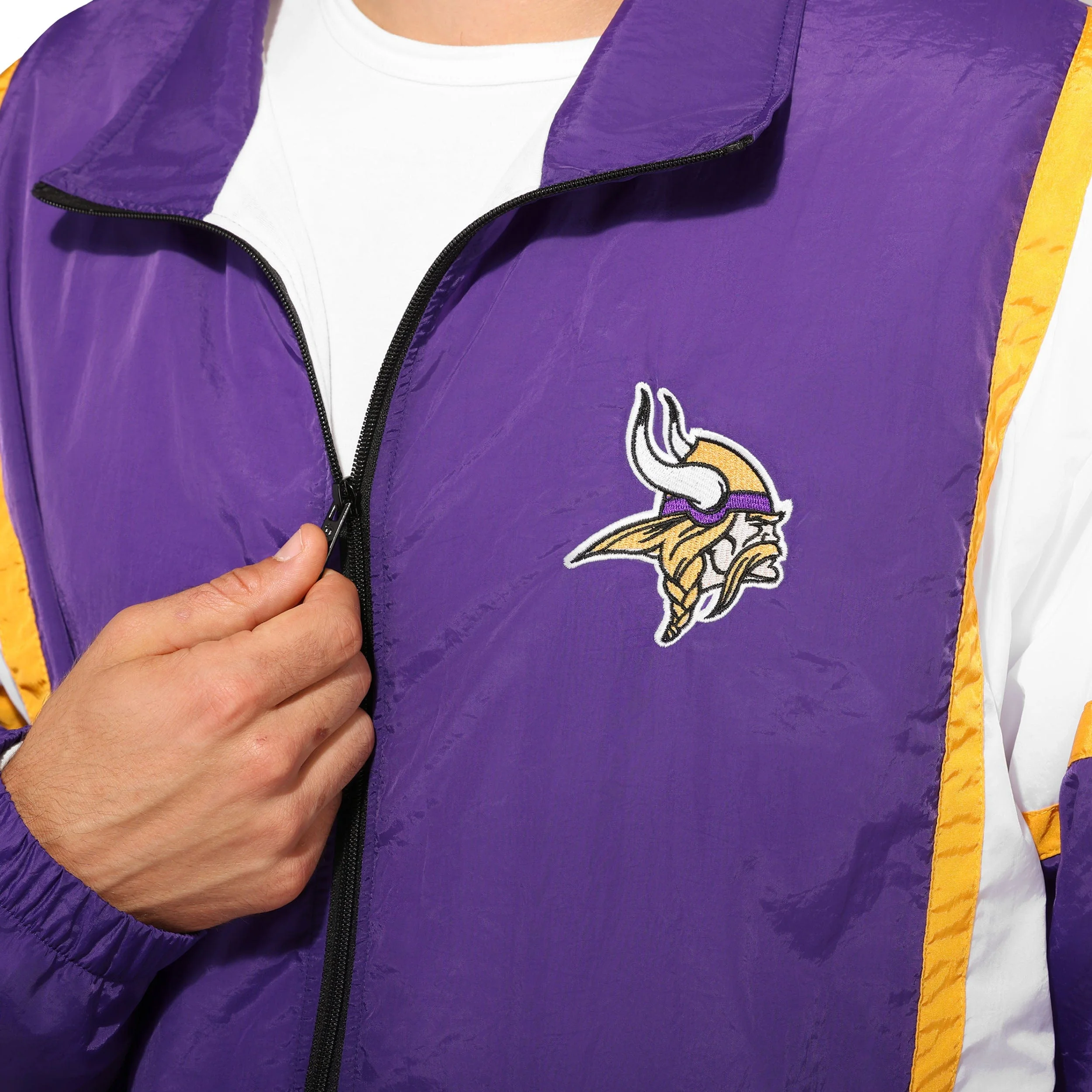 Minnesota Vikings NFL Nylon Crinkle Gameday Jacket - Image 3