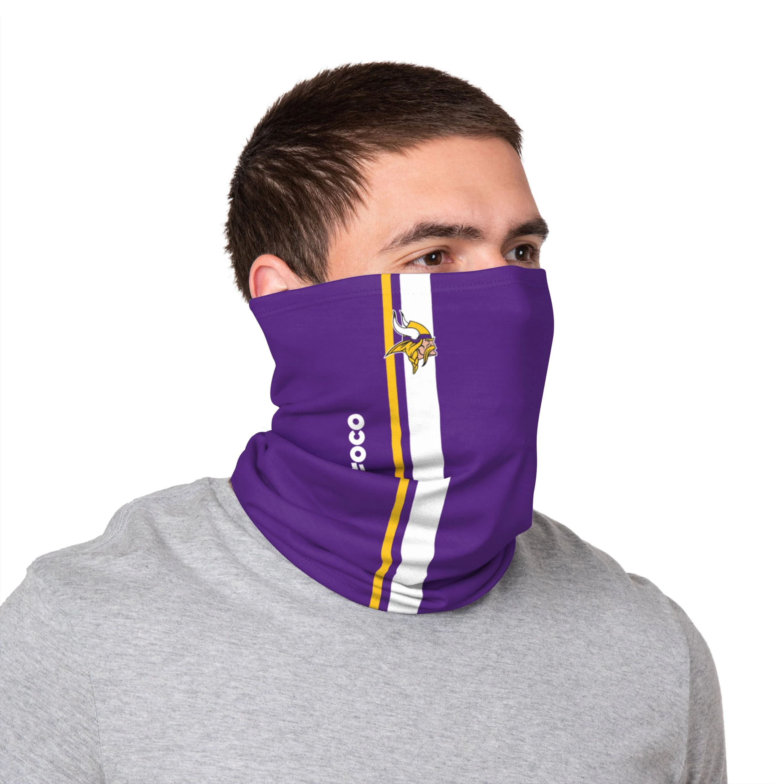 Minnesota Vikings NFL On-Field Sideline Logo Gaiter Scarf - Image 3