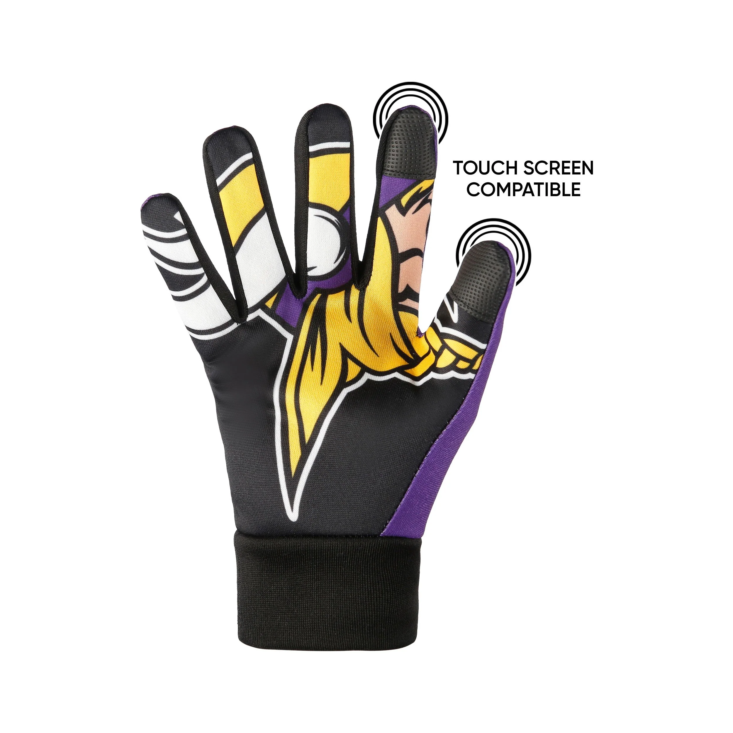 Minnesota Vikings NFL Palm Logo Texting Gloves - Image 3