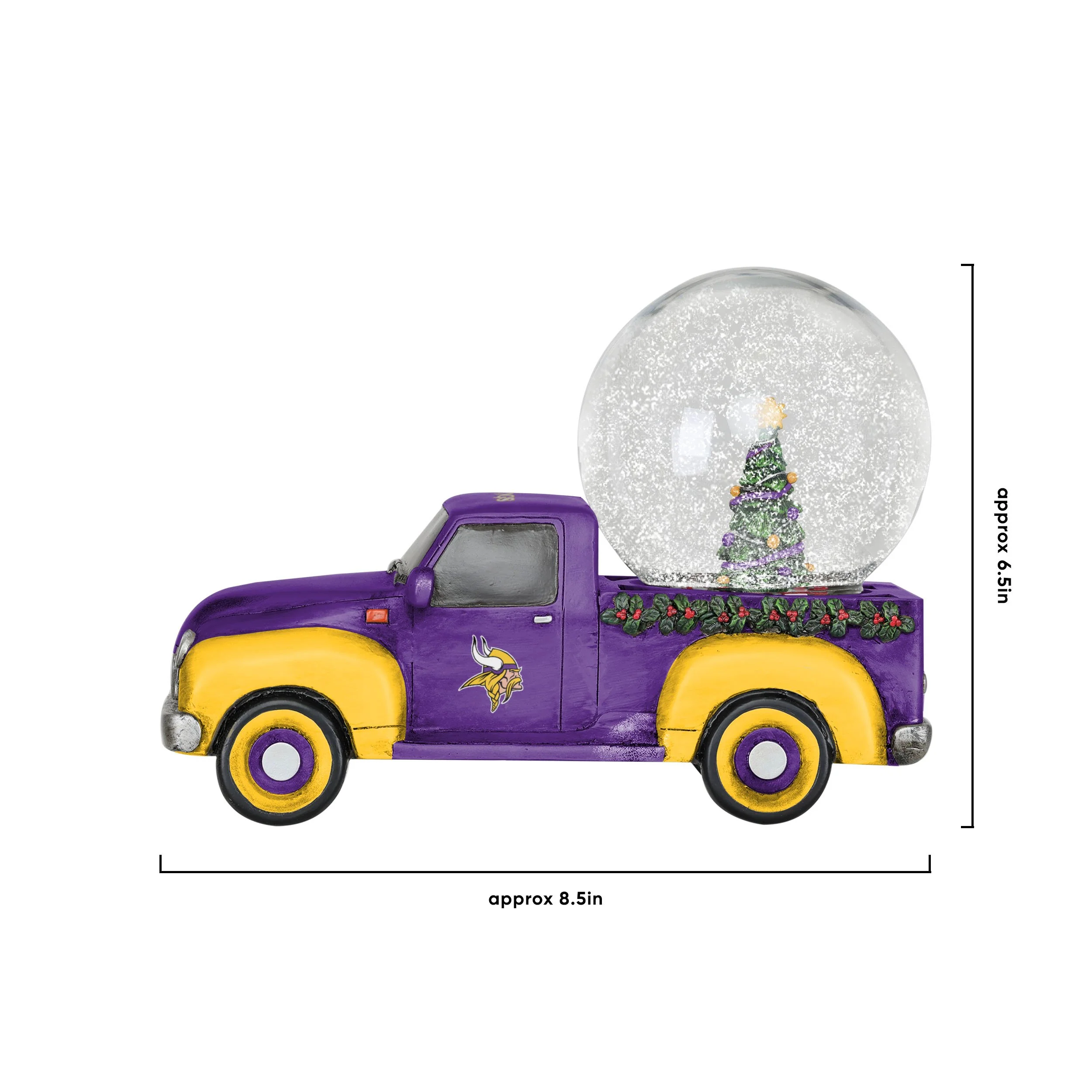 Minnesota Vikings NFL Pickup Truck Snow Globe - Image 5