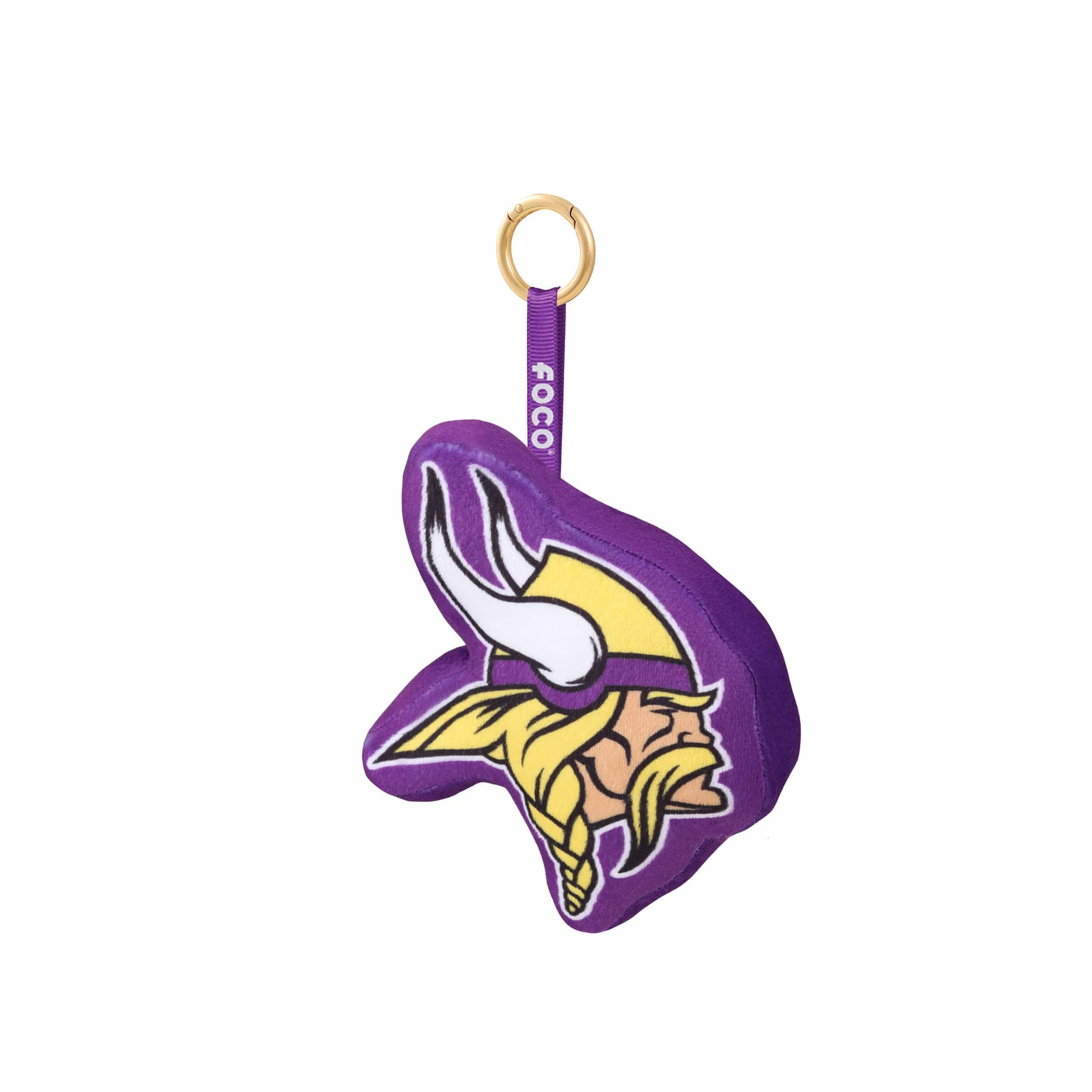 Minnesota Vikings NFL Plush Team Logo Bag Charm Keychain - Image 3
