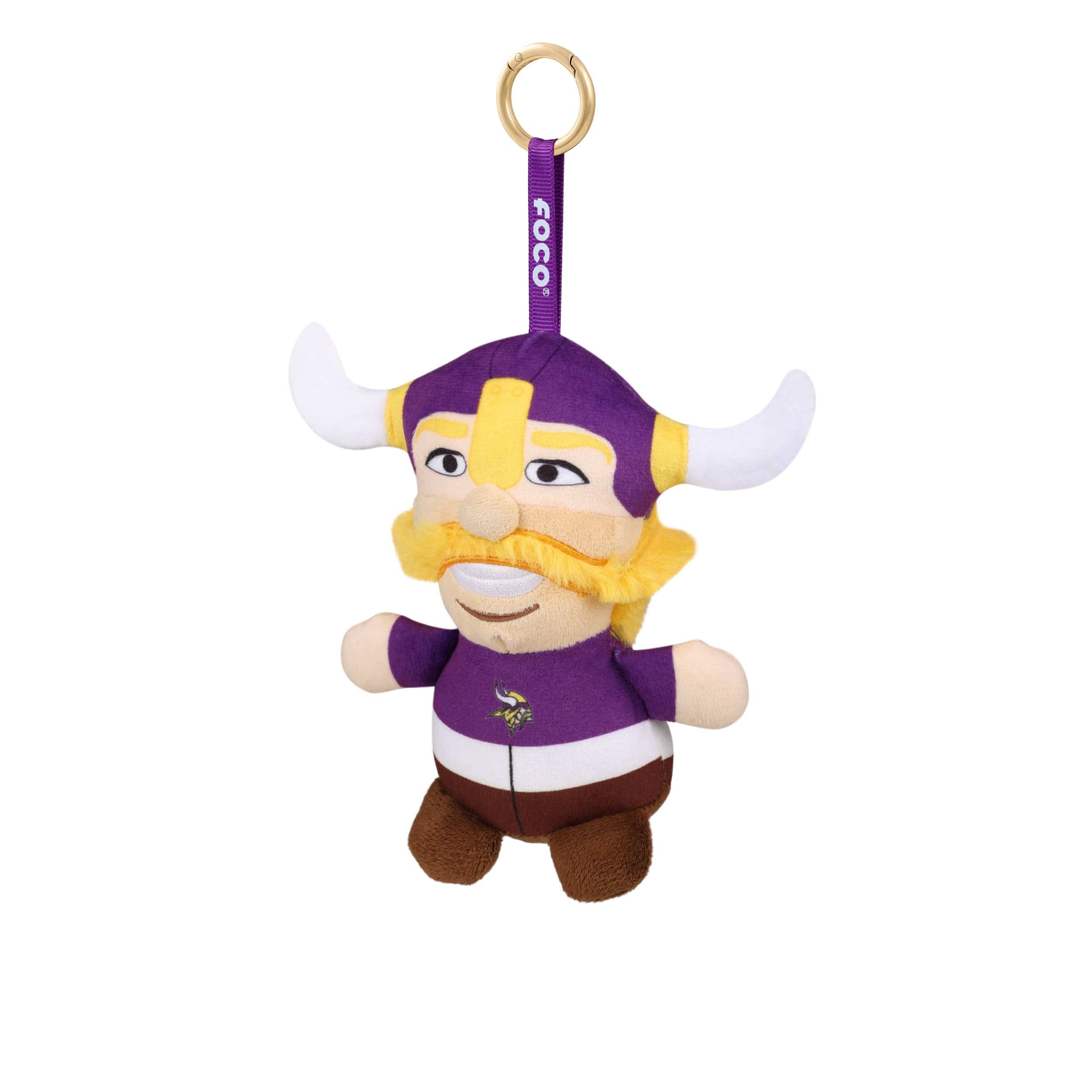Minnesota Vikings NFL Plush Teamie Beanie Mascot Bag Charm Keychain - Image 3