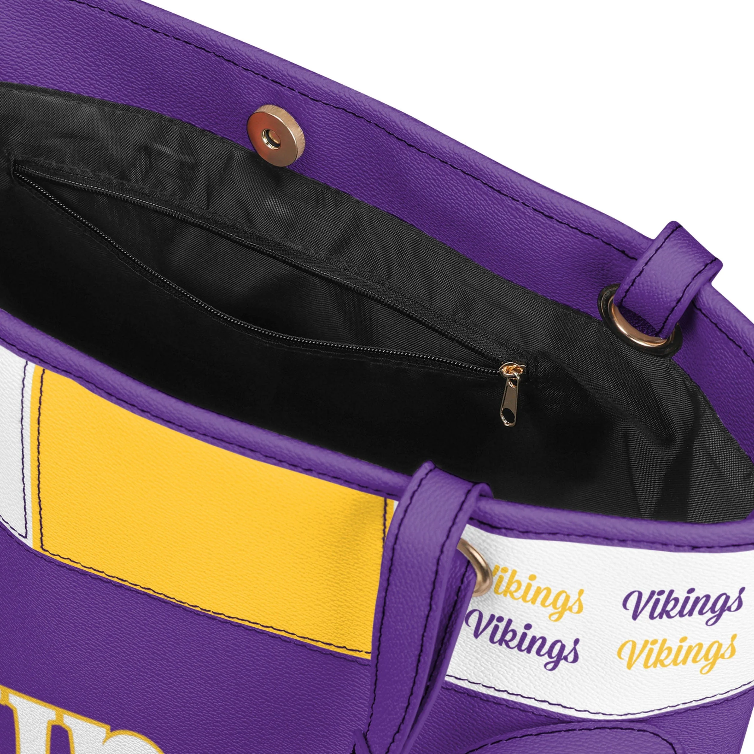 Minnesota Vikings NFL Printed Collage Tote - Image 4