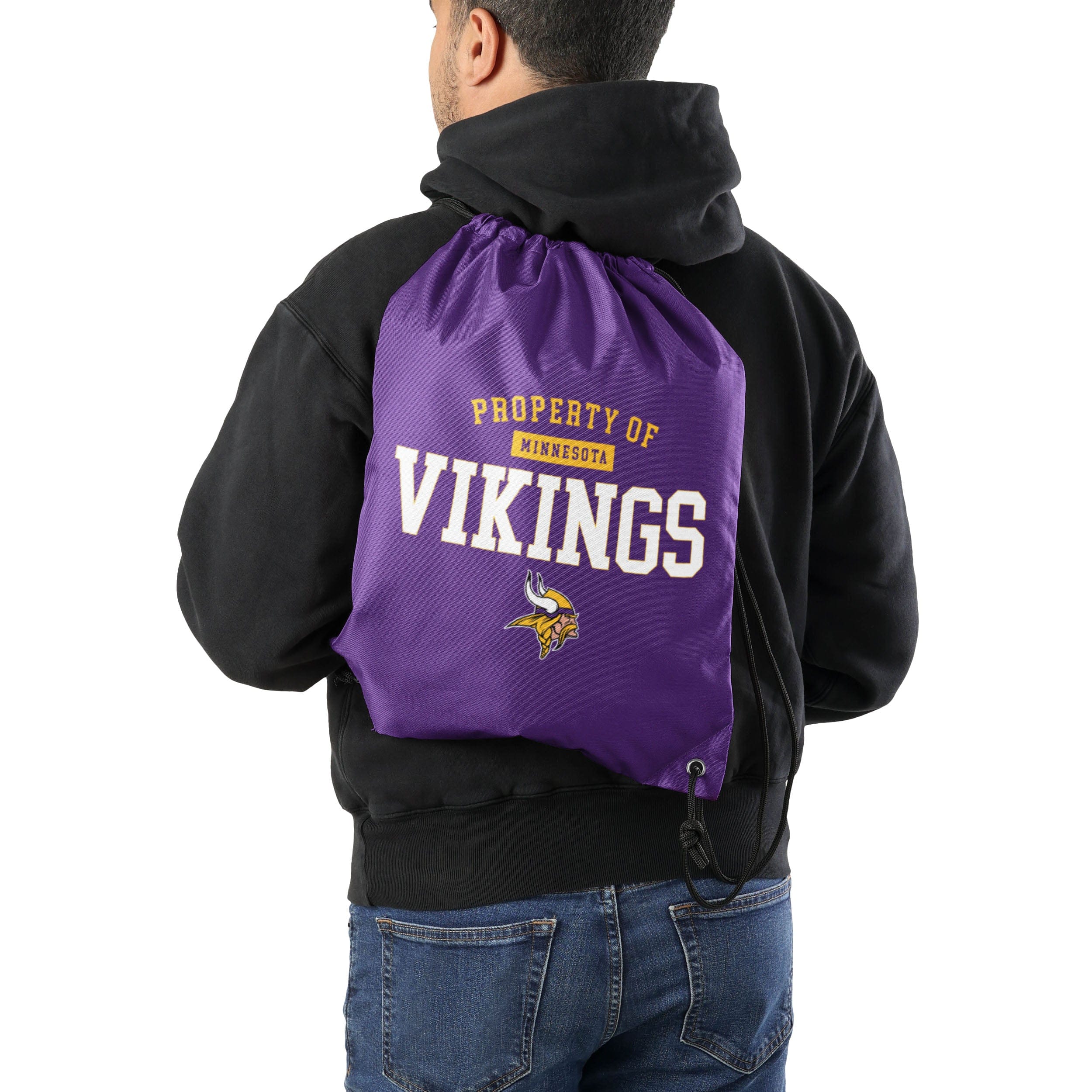Minnesota Vikings NFL Property Of Drawstring Backpack - Image 2