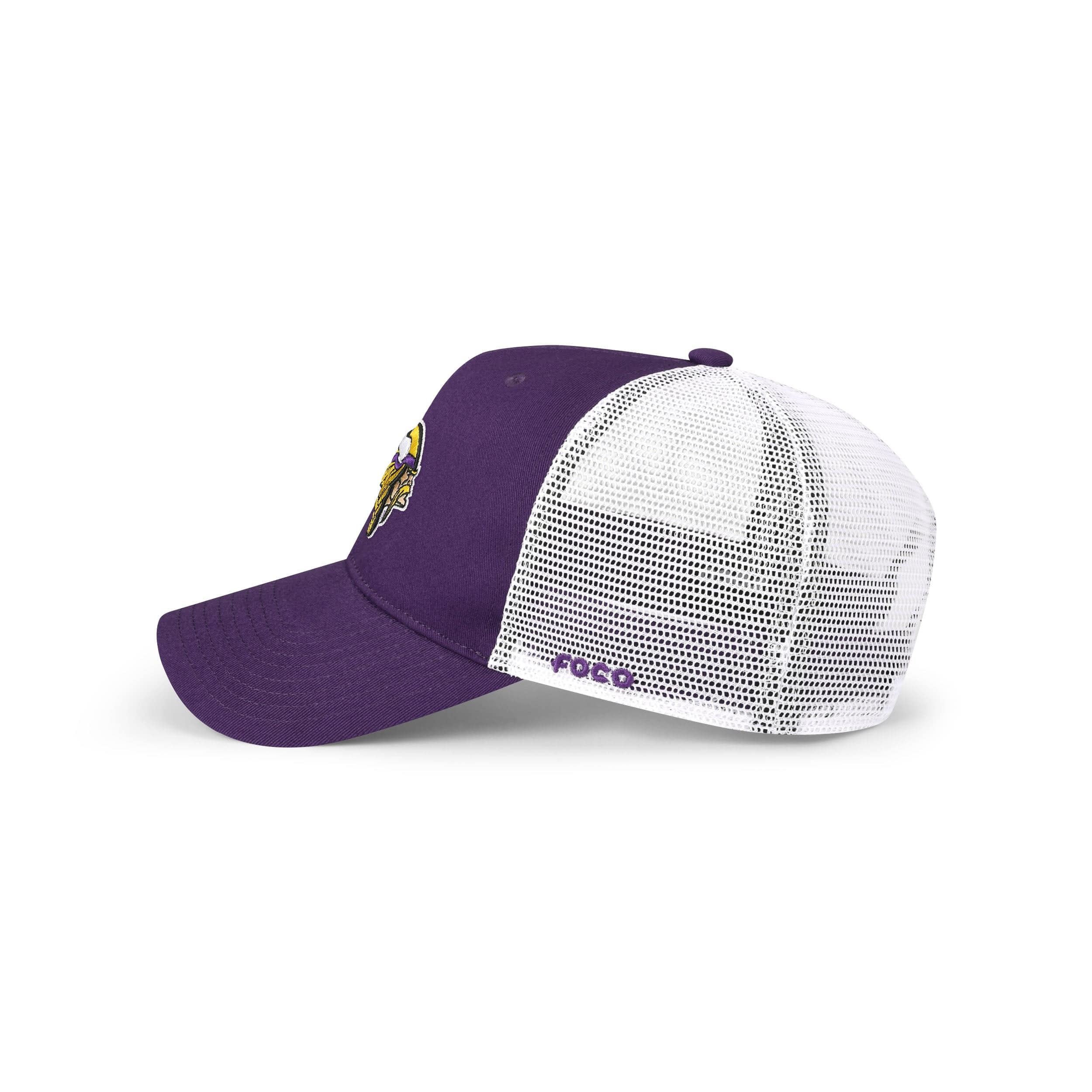 Minnesota Vikings NFL Purple Primary Logo Trucker RF Cap - Image 2