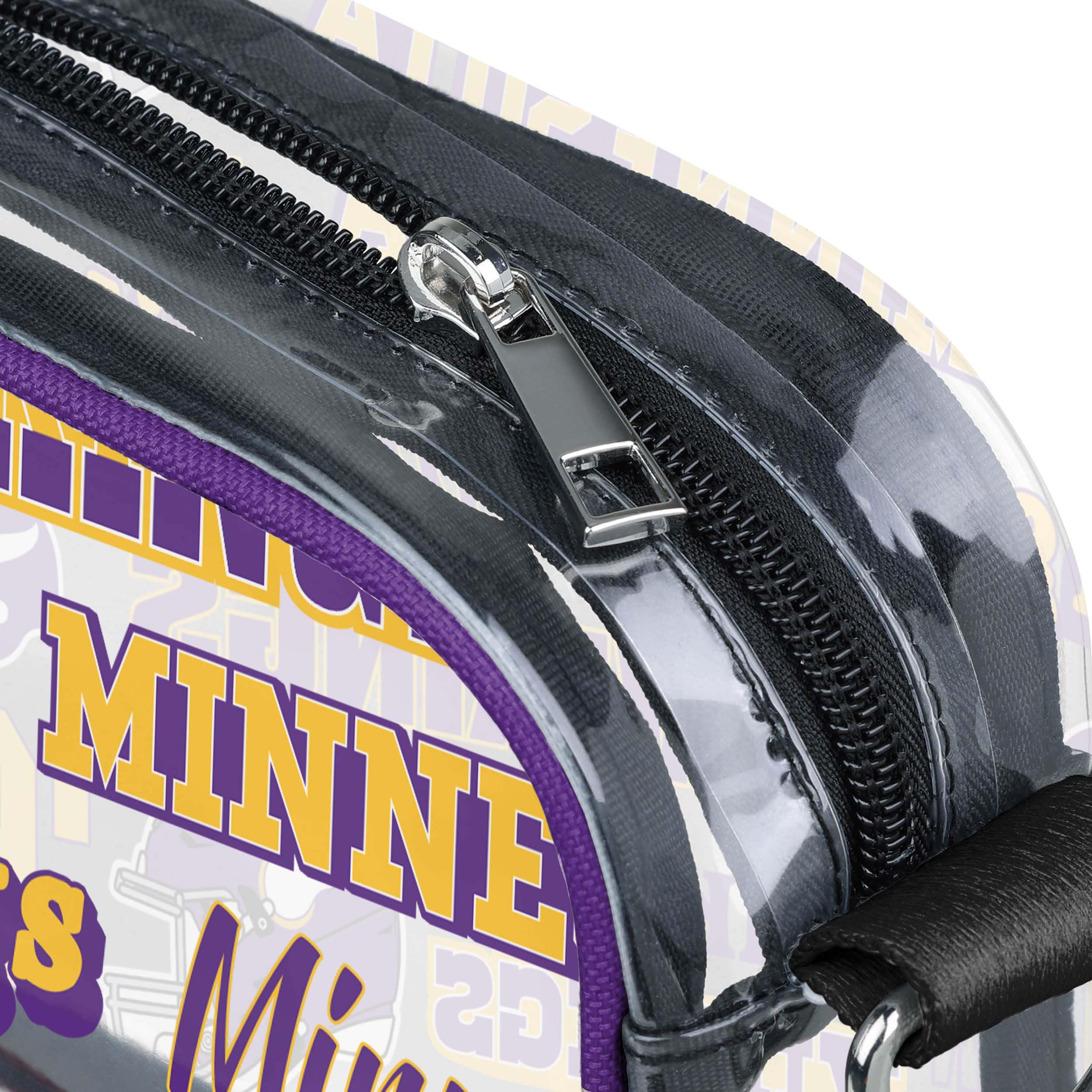 Minnesota Vikings NFL Repeat Retro Print Clear Crossbody Bag - Image 4