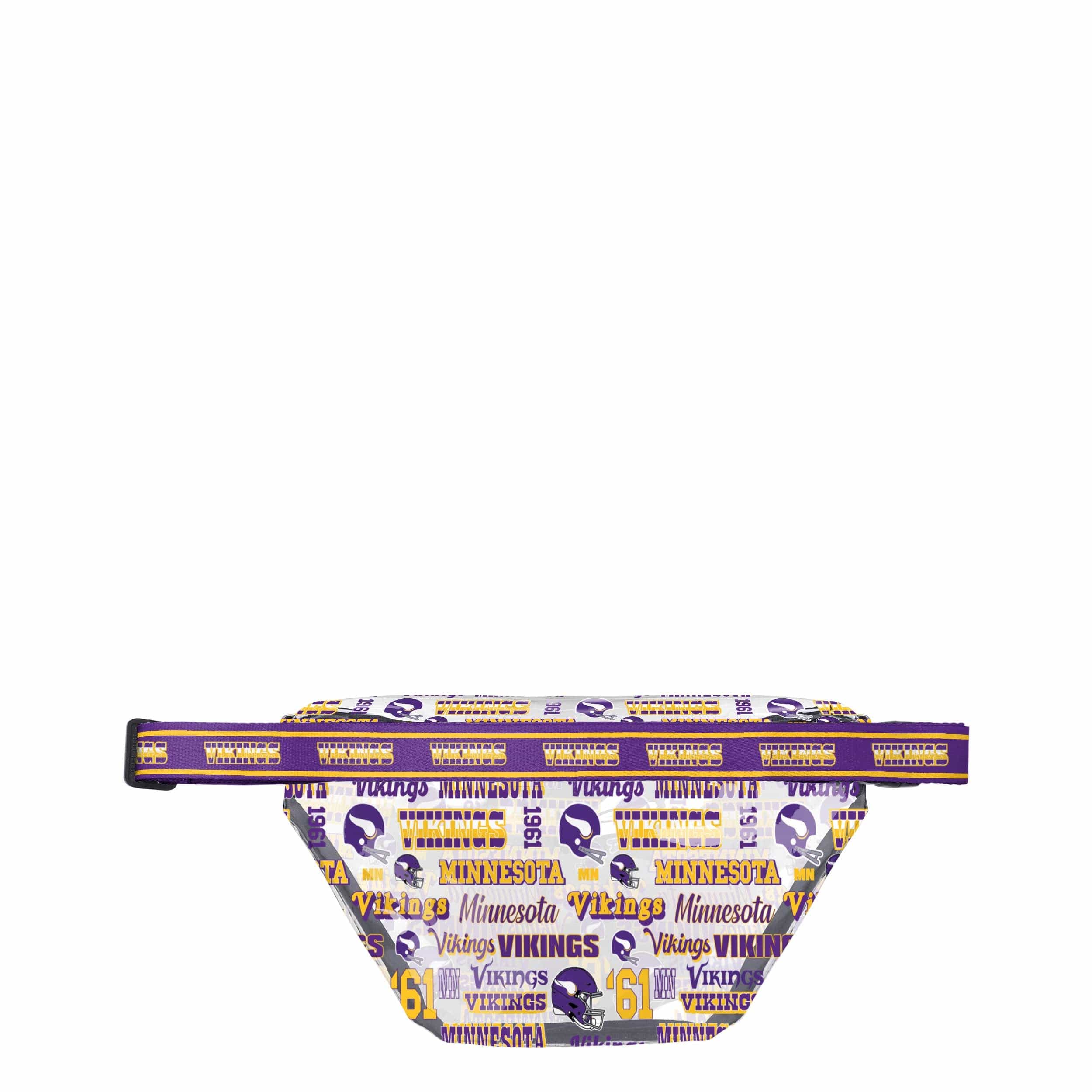 Minnesota Vikings NFL Repeat Retro Print Clear Fanny Pack - Image 3