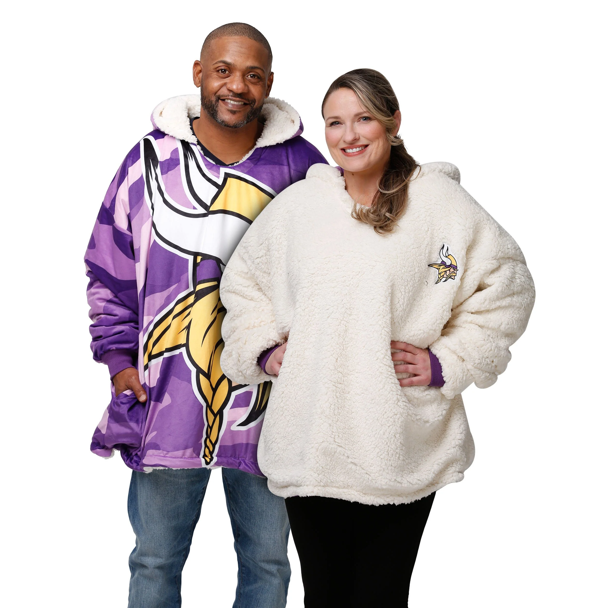 Minnesota Vikings NFL Reversible Team Color Camo Hoodeez