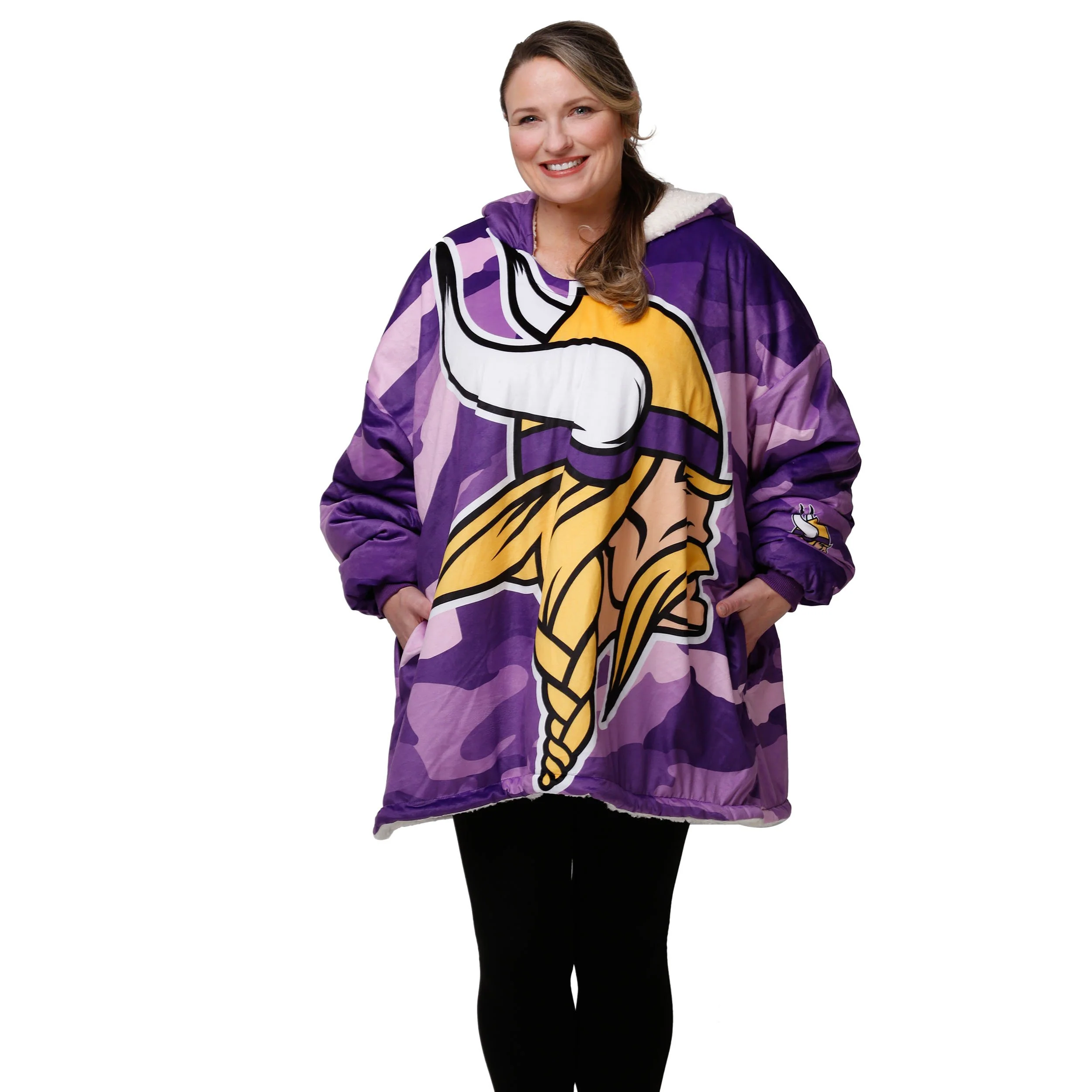 Minnesota Vikings NFL Reversible Team Color Camo Hoodeez - Image 3