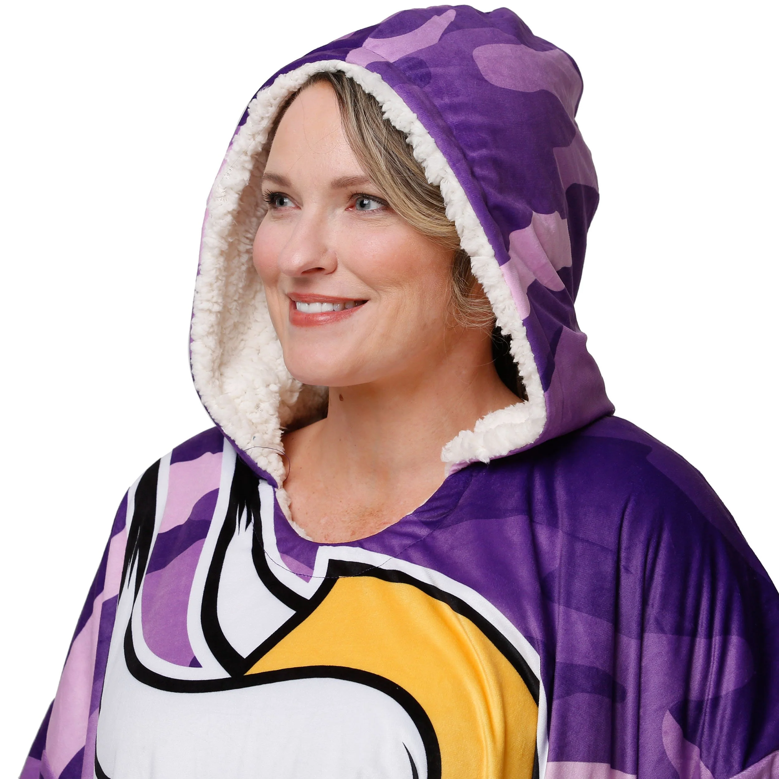 Minnesota Vikings NFL Reversible Team Color Camo Hoodeez - Image 6