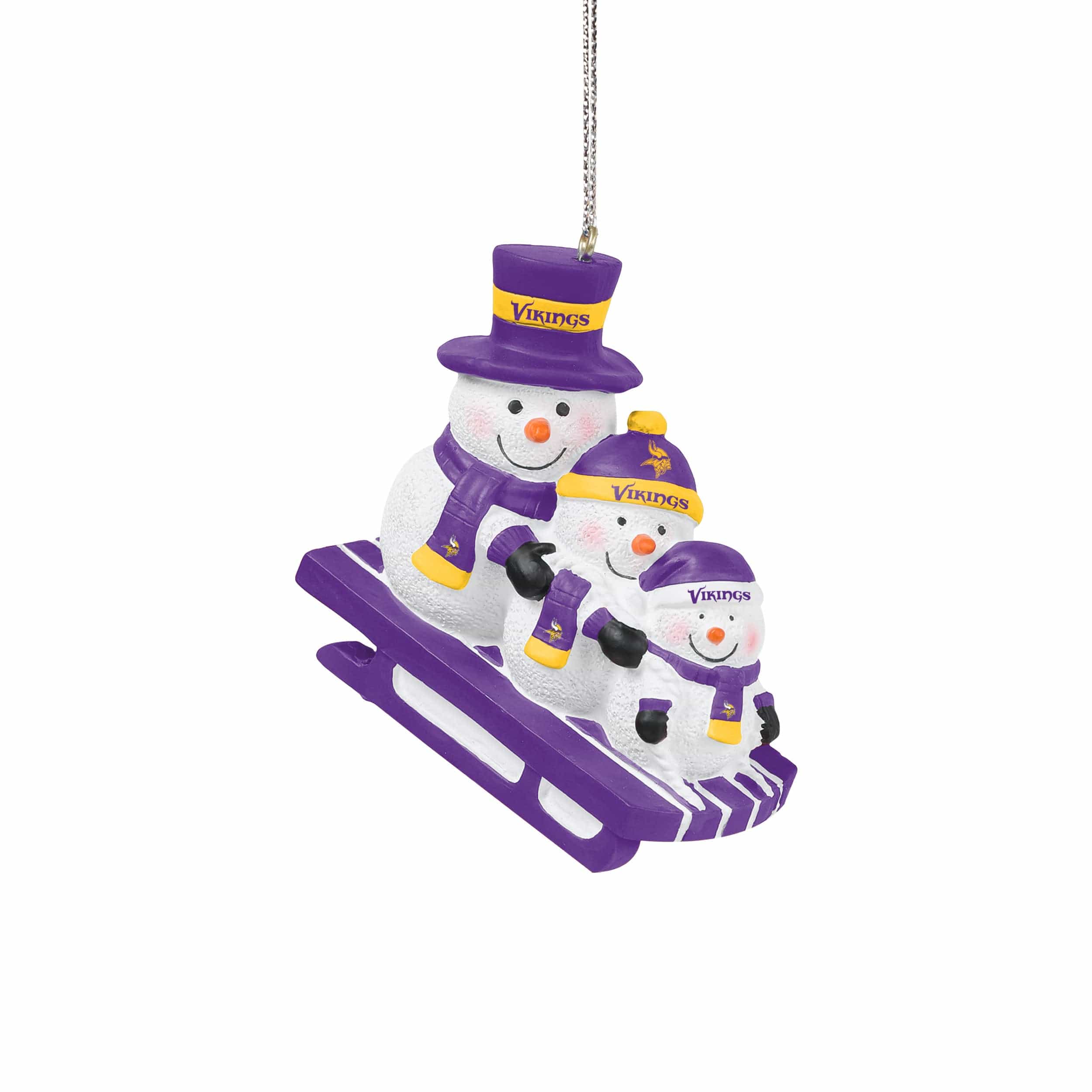 Minnesota Vikings NFL Sledding Snowmen Ornament