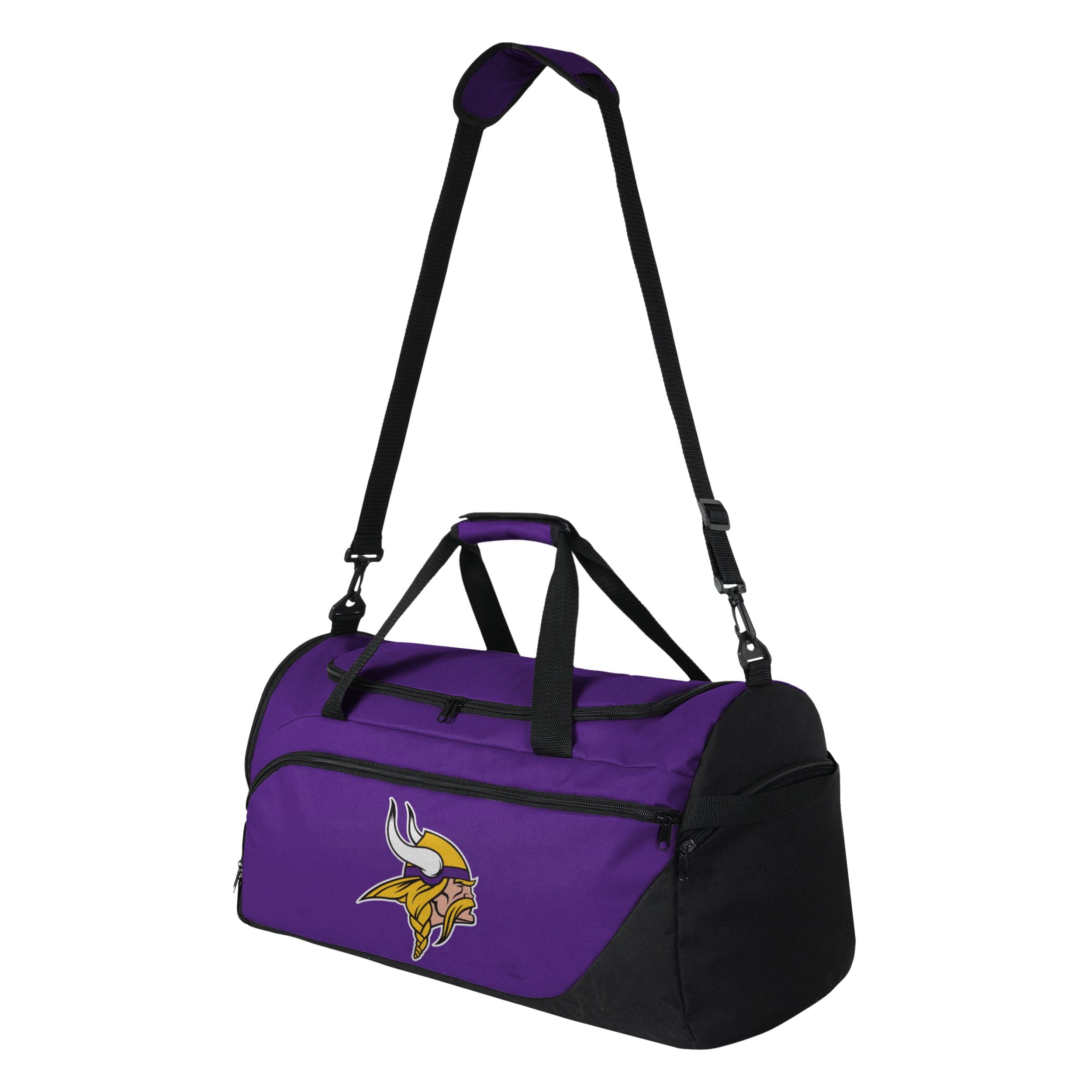 Minnesota Vikings NFL Solid Big Logo Duffle Bag - Image 2
