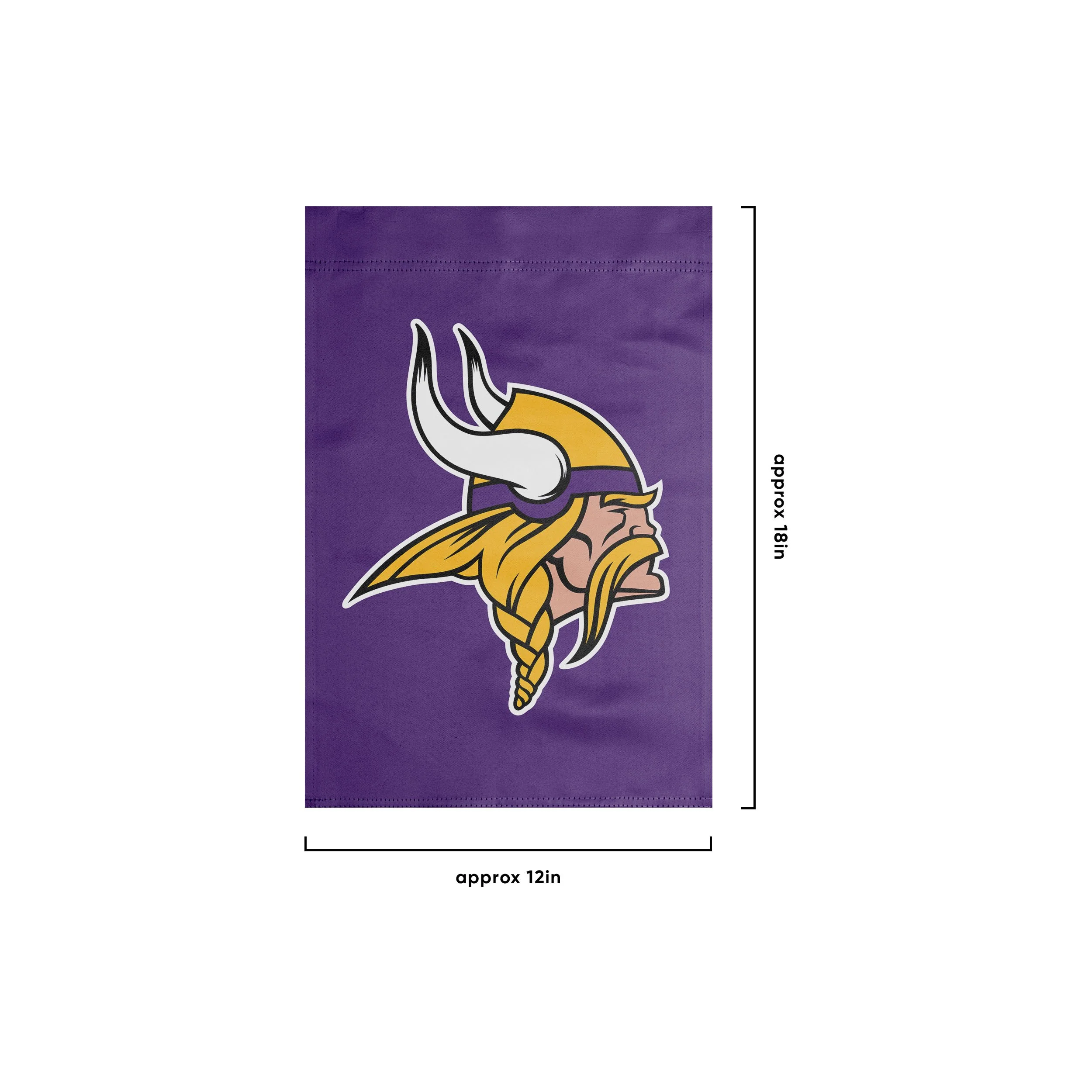 Minnesota Vikings NFL Solid Garden Flag - Image 3