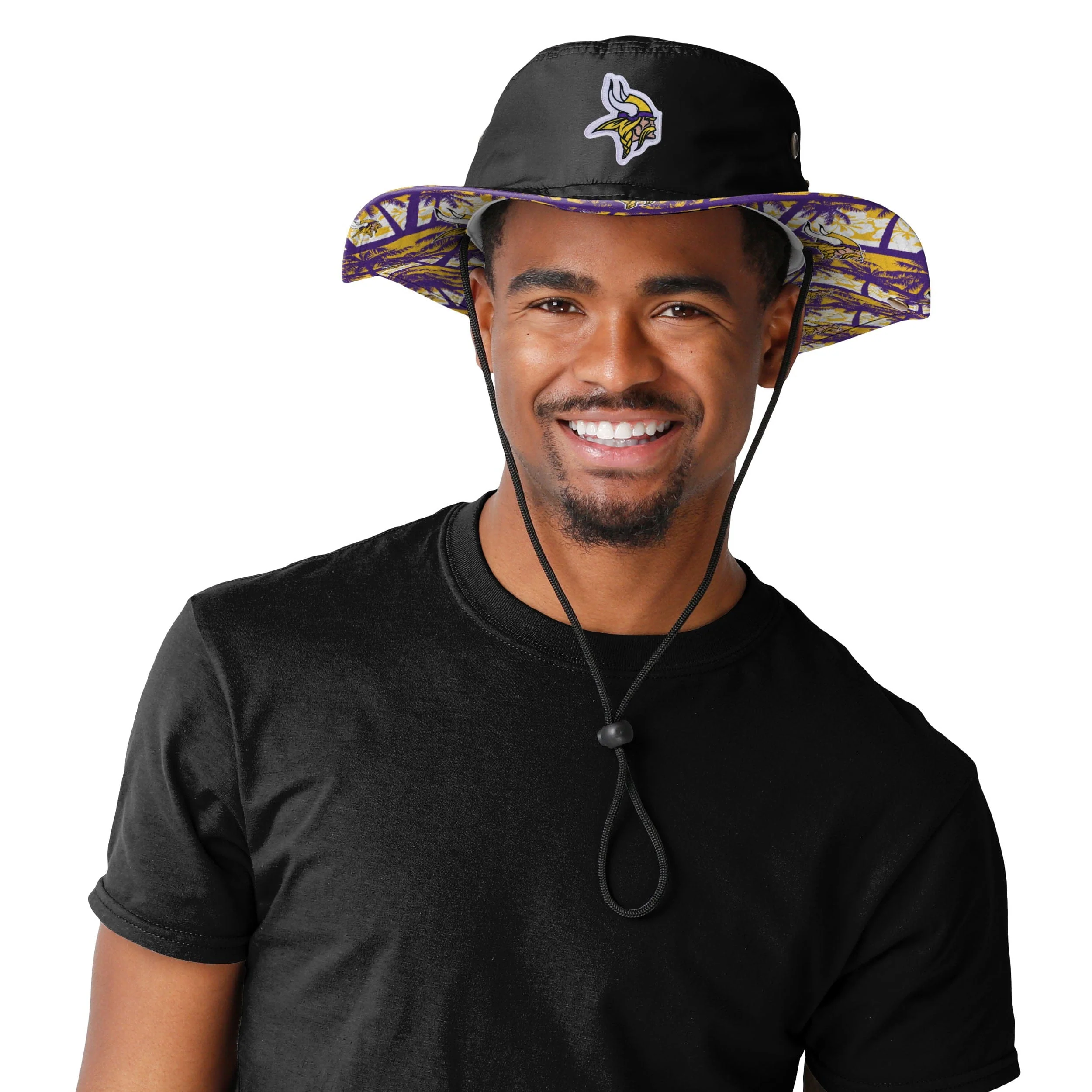 Minnesota Vikings NFL Solid Hybrid Boonie Hat - Image 2