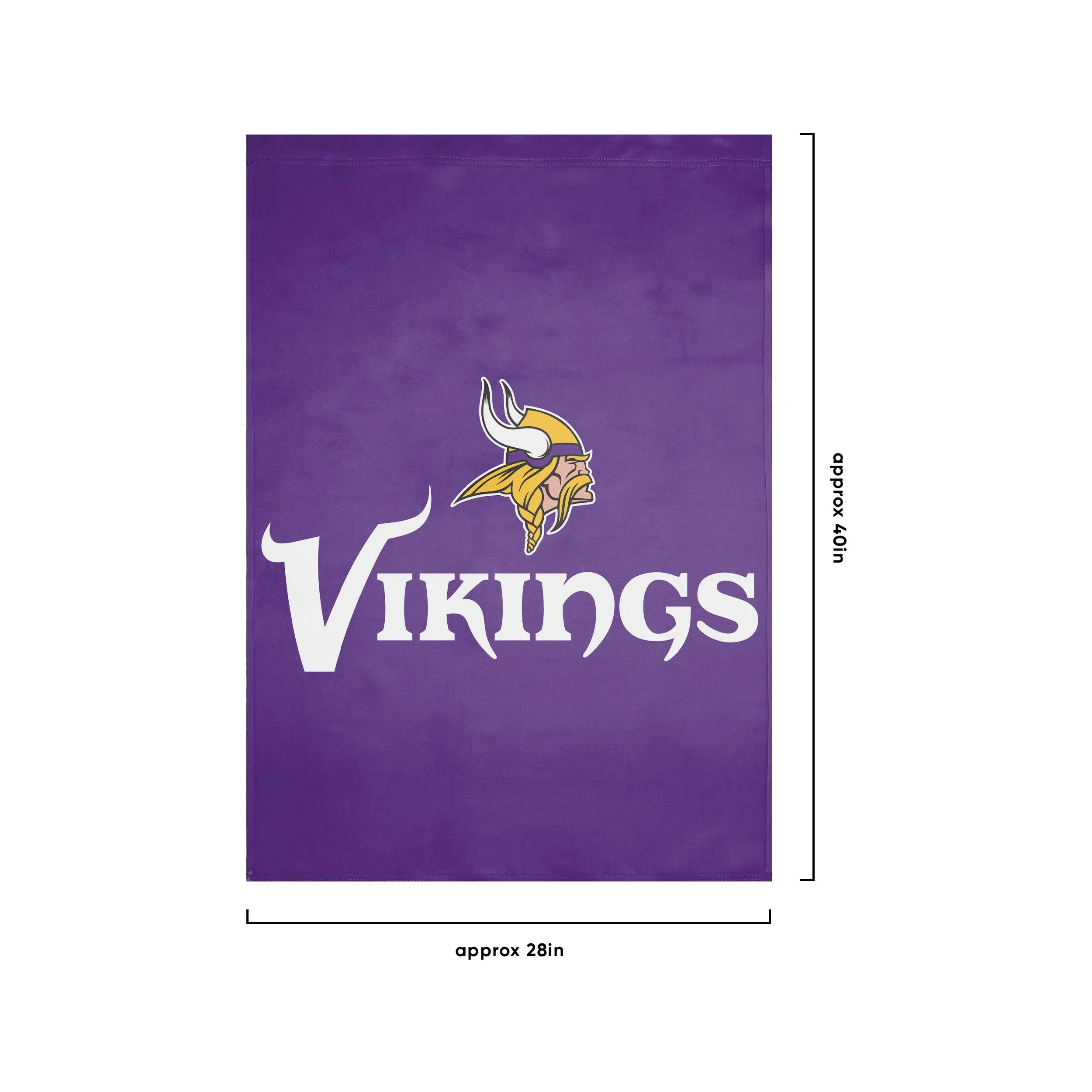 Minnesota Vikings NFL Solid Vertical Flag - Image 3