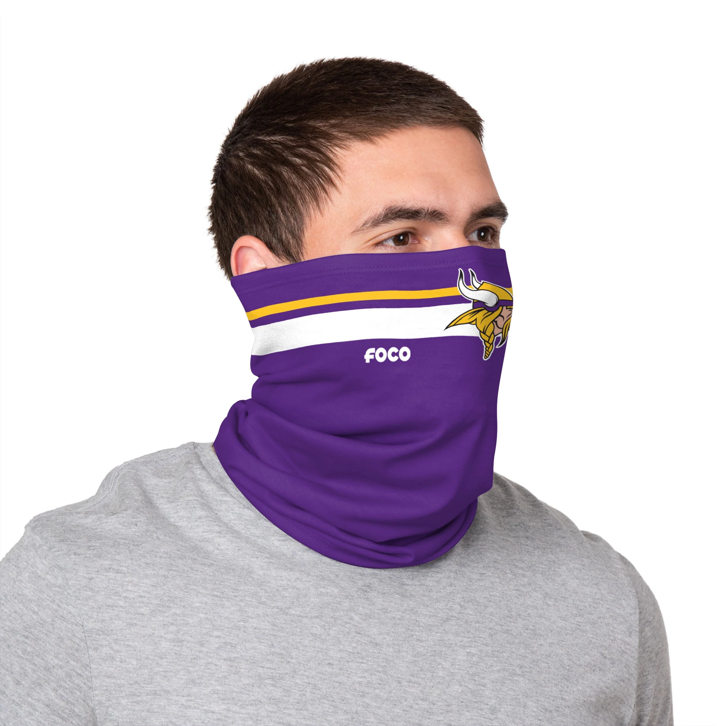 Minnesota Vikings NFL Stitched 2 Pack Gaiter Scarf - Image 3