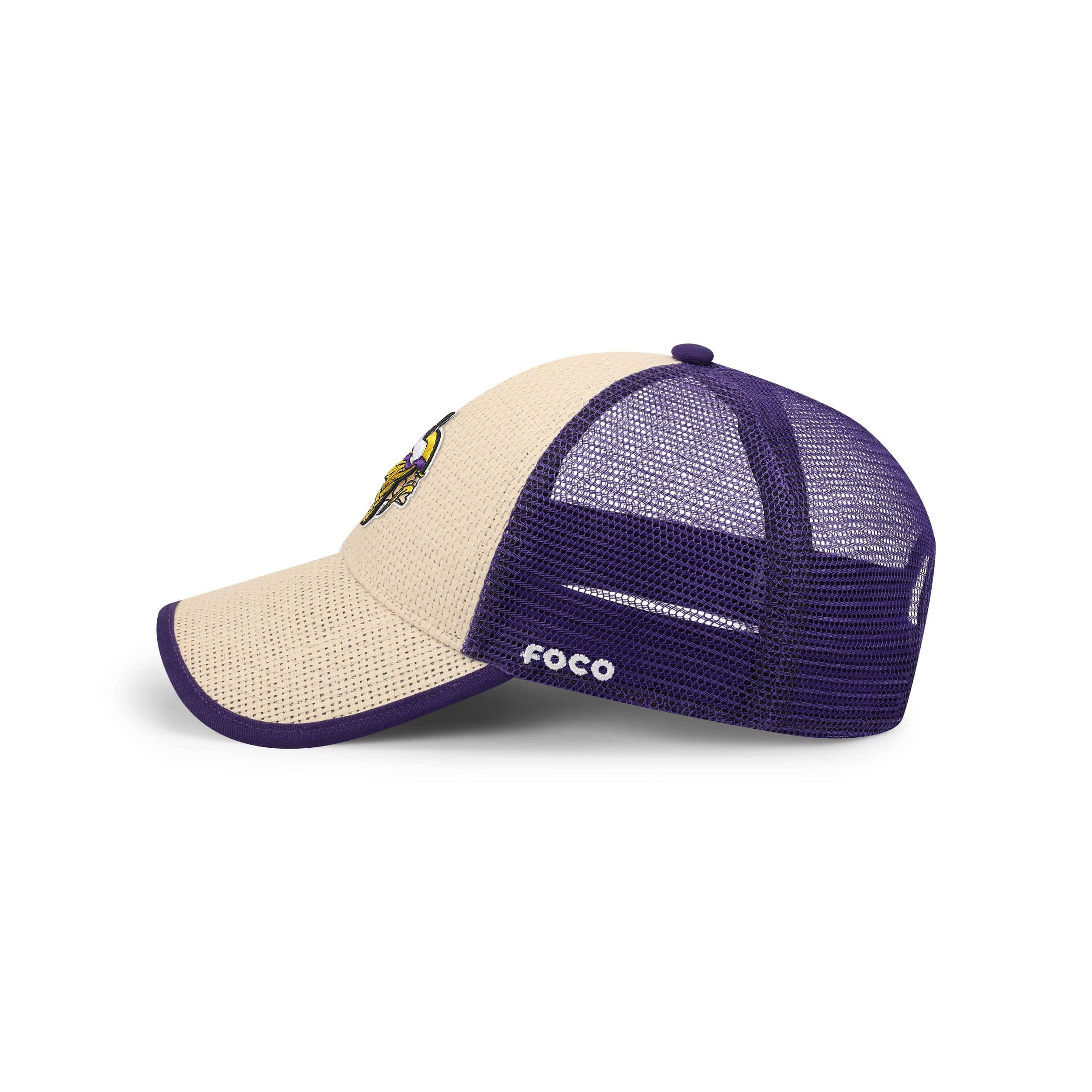 Minnesota Vikings NFL Straw Casual Trucker Cap - Image 2