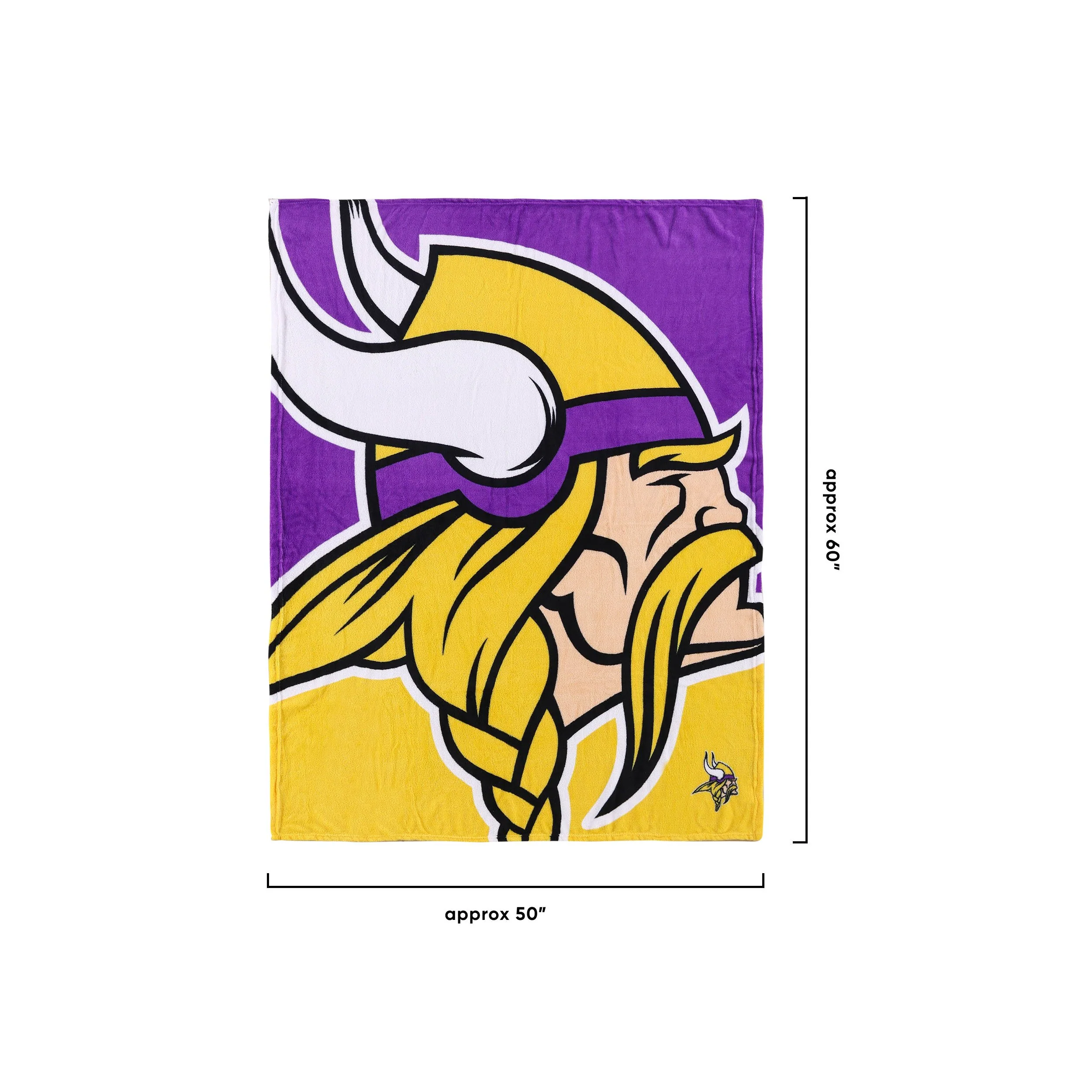 Minnesota Vikings NFL Supreme Slumber Plush Throw Blanket - Image 3