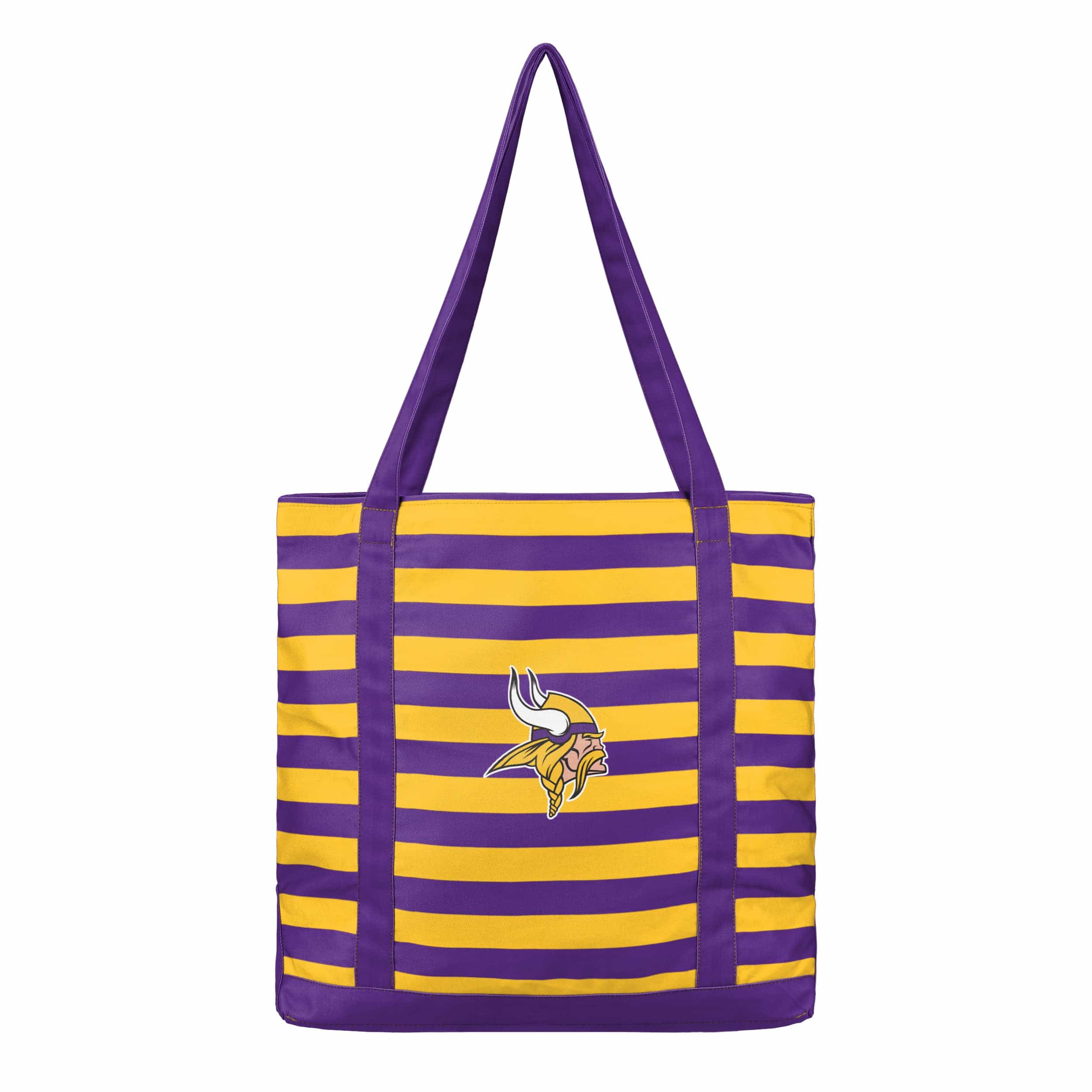Minnesota Vikings NFL Team Stripe Canvas Tote Bag