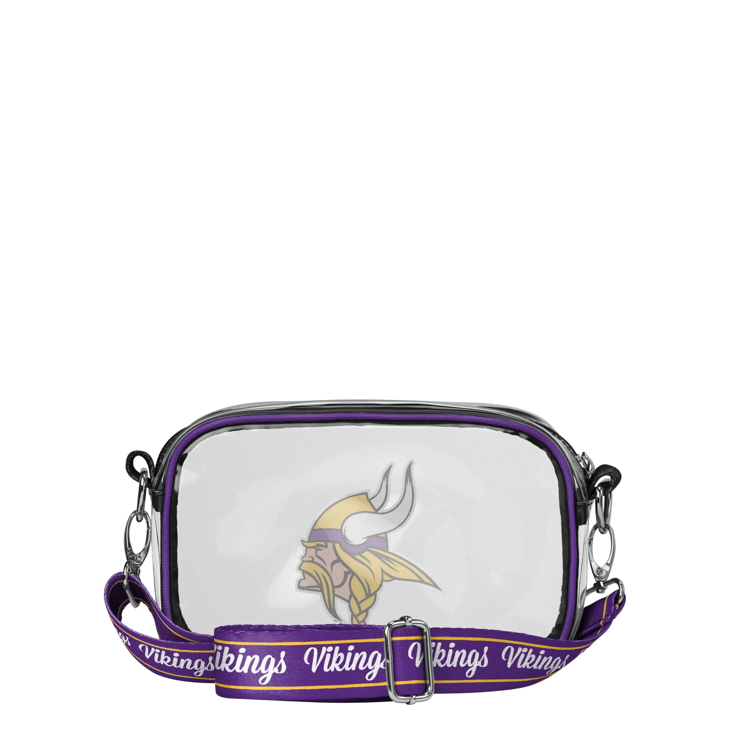 Minnesota Vikings NFL Team Stripe Clear Crossbody Bag - Image 5
