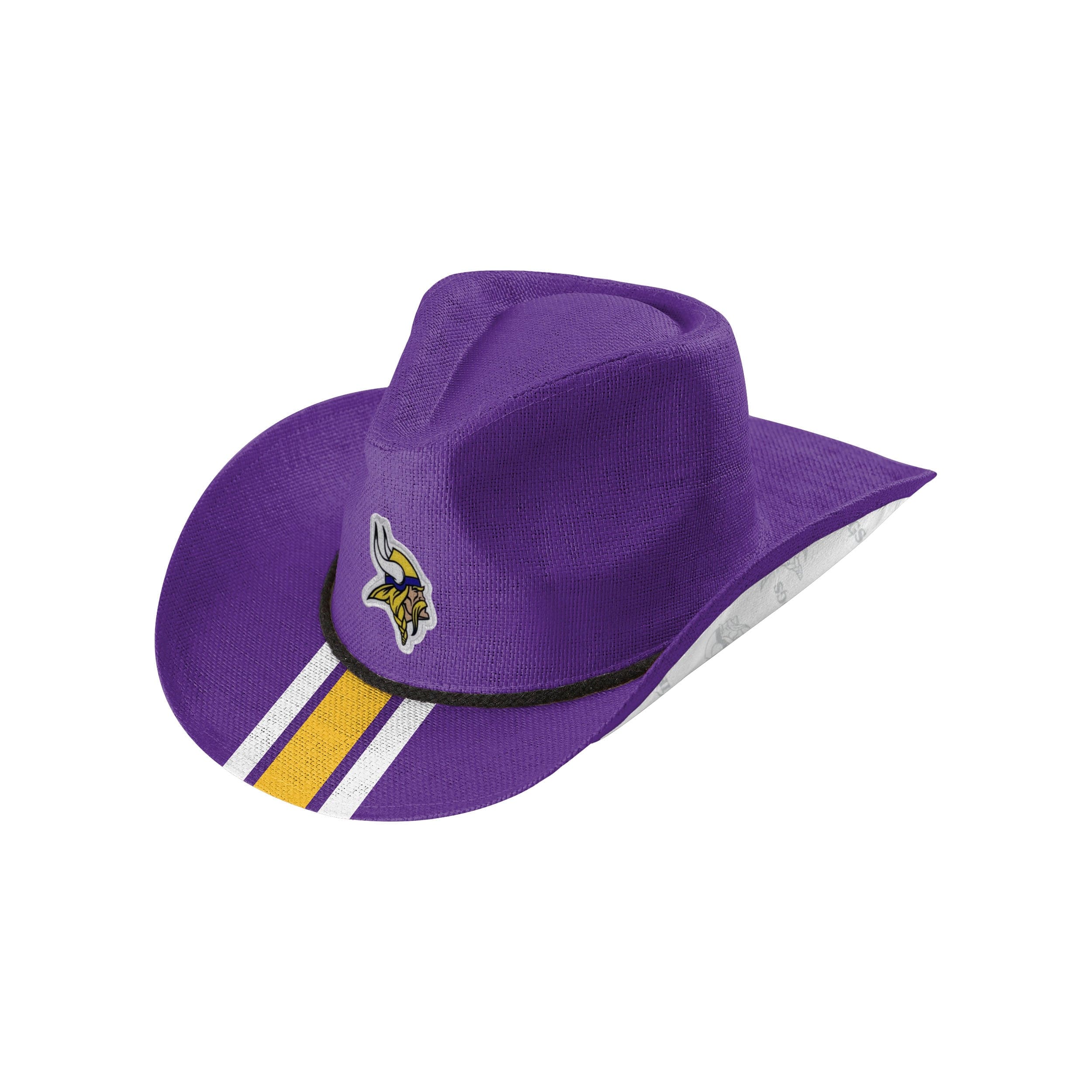 Minnesota Vikings NFL Team Stripe Cowboy Hat - Image 3