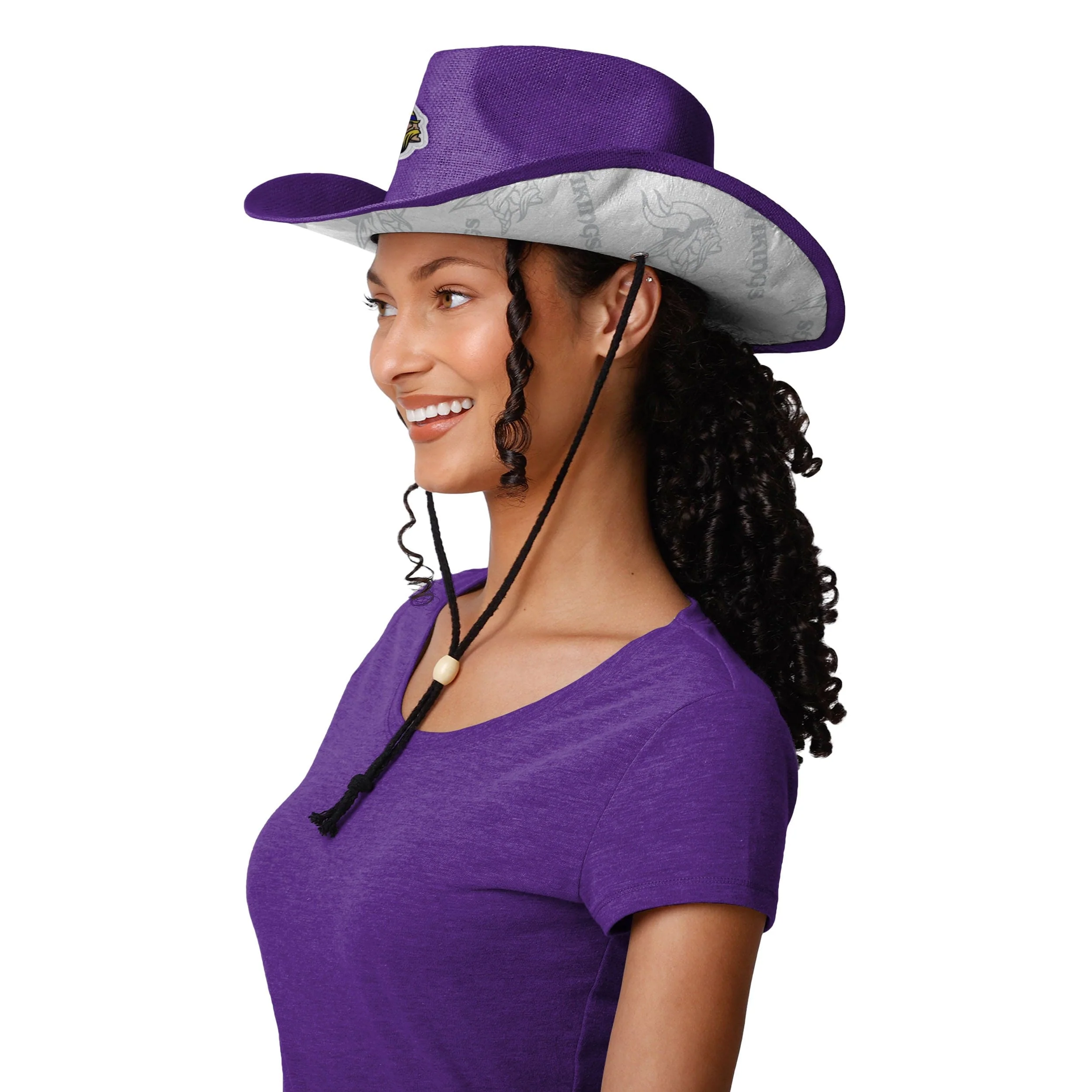 Minnesota Vikings NFL Team Stripe Cowboy Hat - Image 4