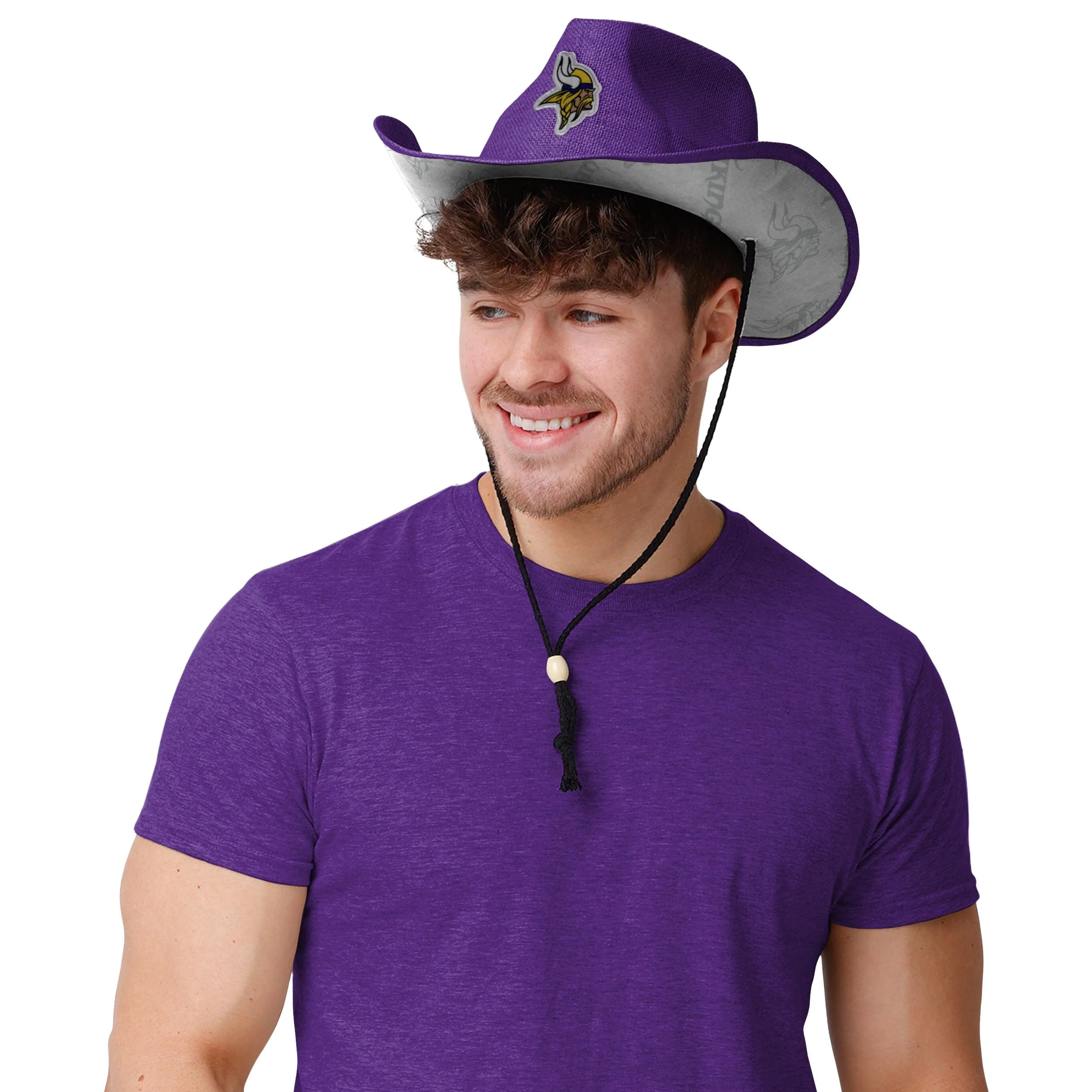 Minnesota Vikings NFL Team Stripe Cowboy Hat - Image 5