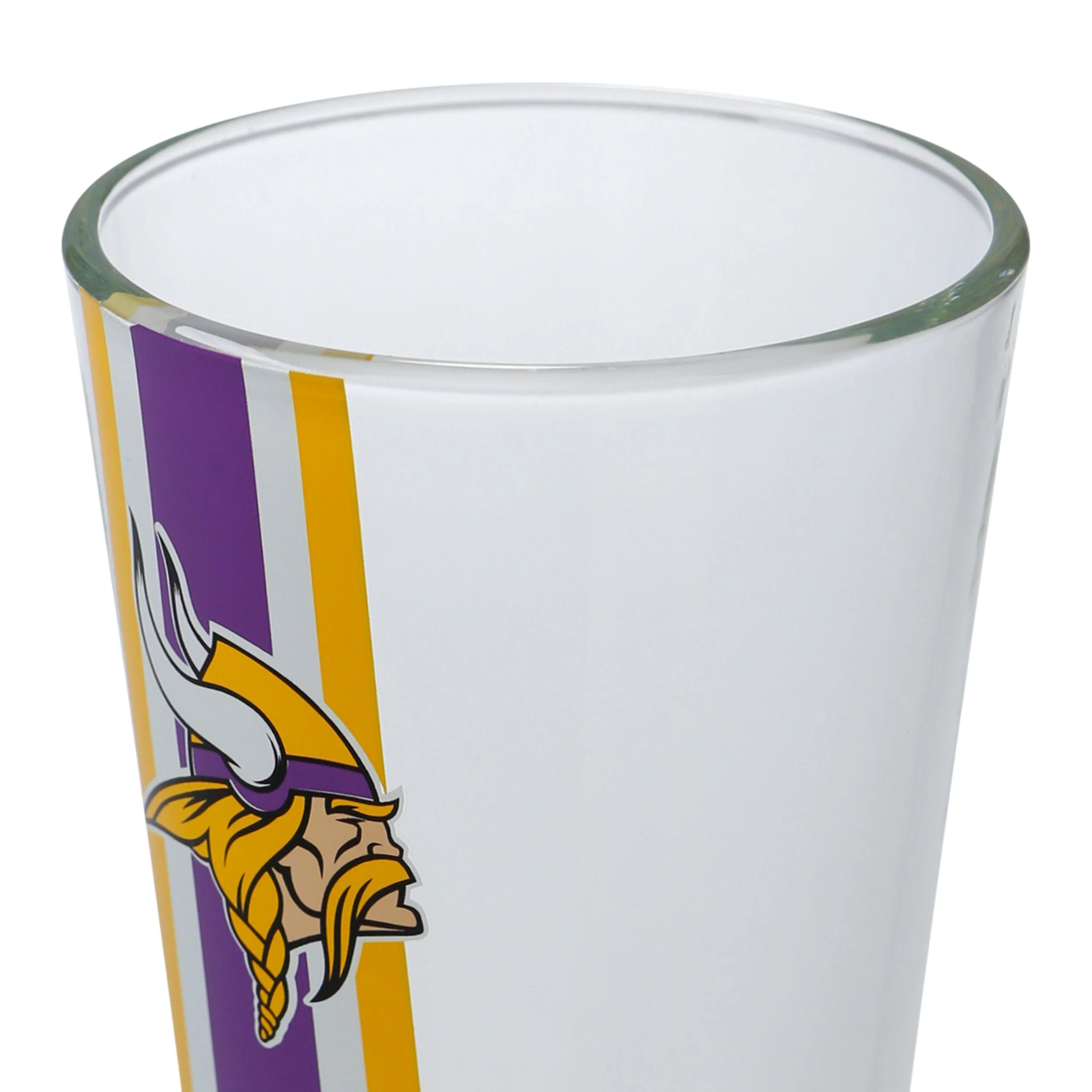 Minnesota Vikings NFL Team Stripe Pint Glass - Image 4
