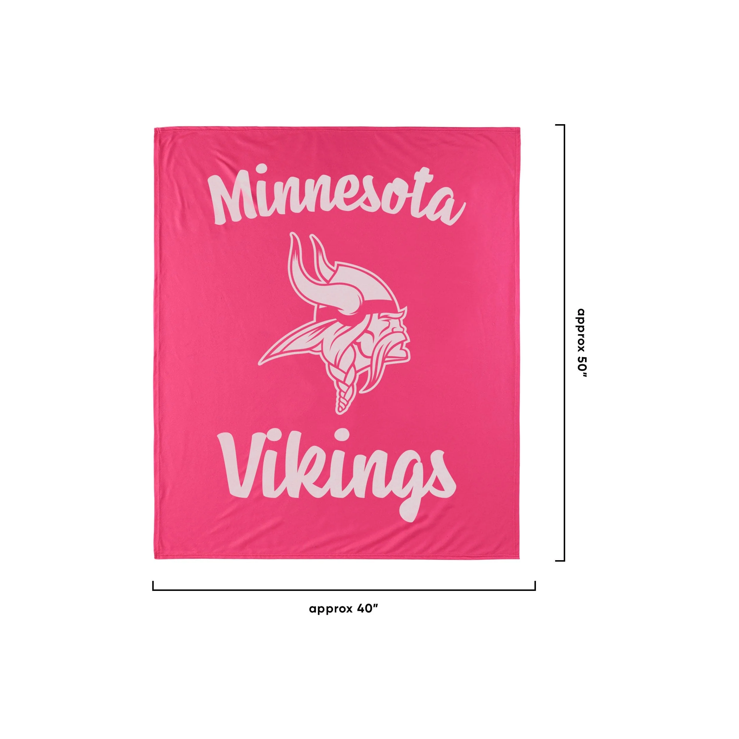 Minnesota Vikings NFL Throw Blanket With Plush Unicorn - Image 2