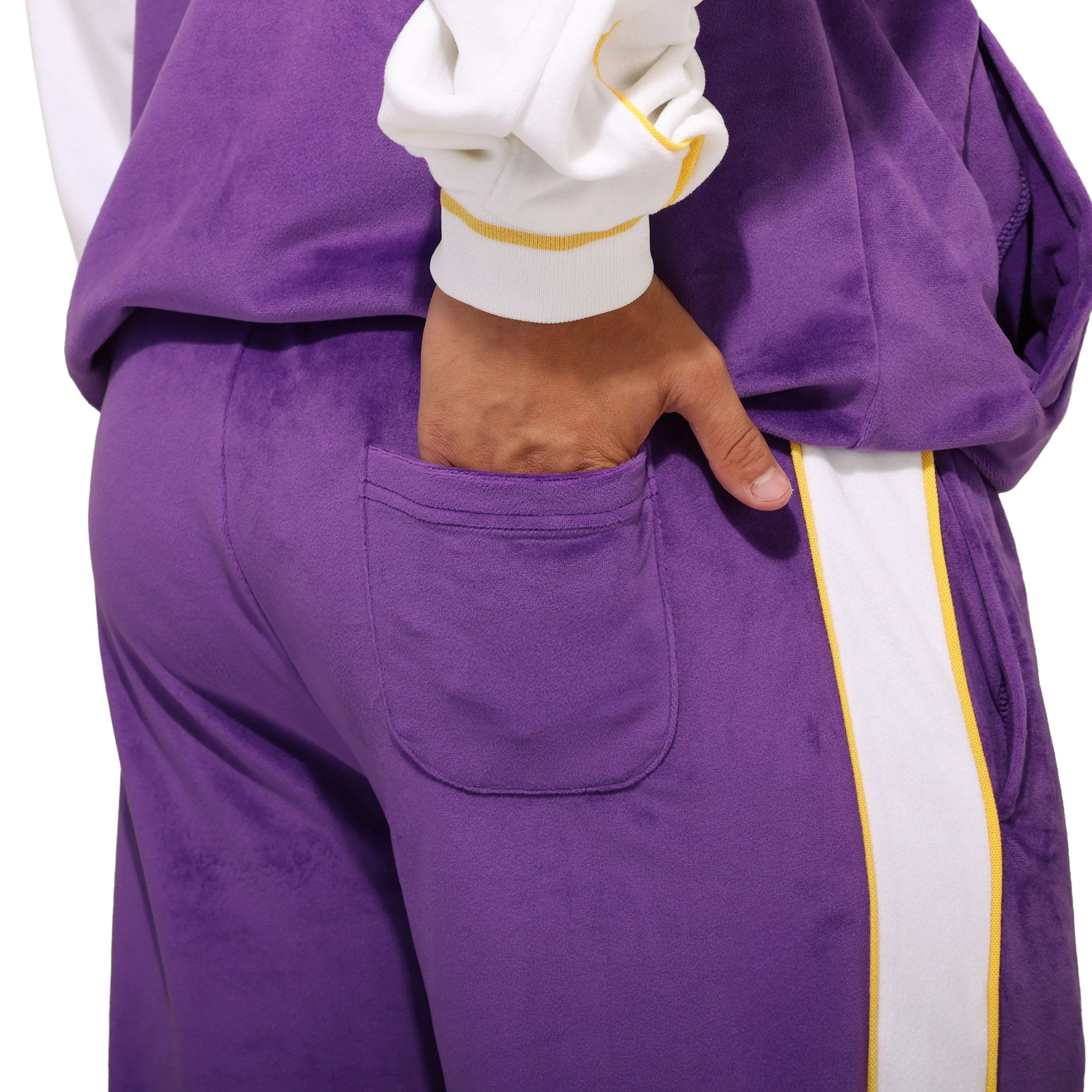 Minnesota Vikings NFL Two Tone Velour Pants - Image 4
