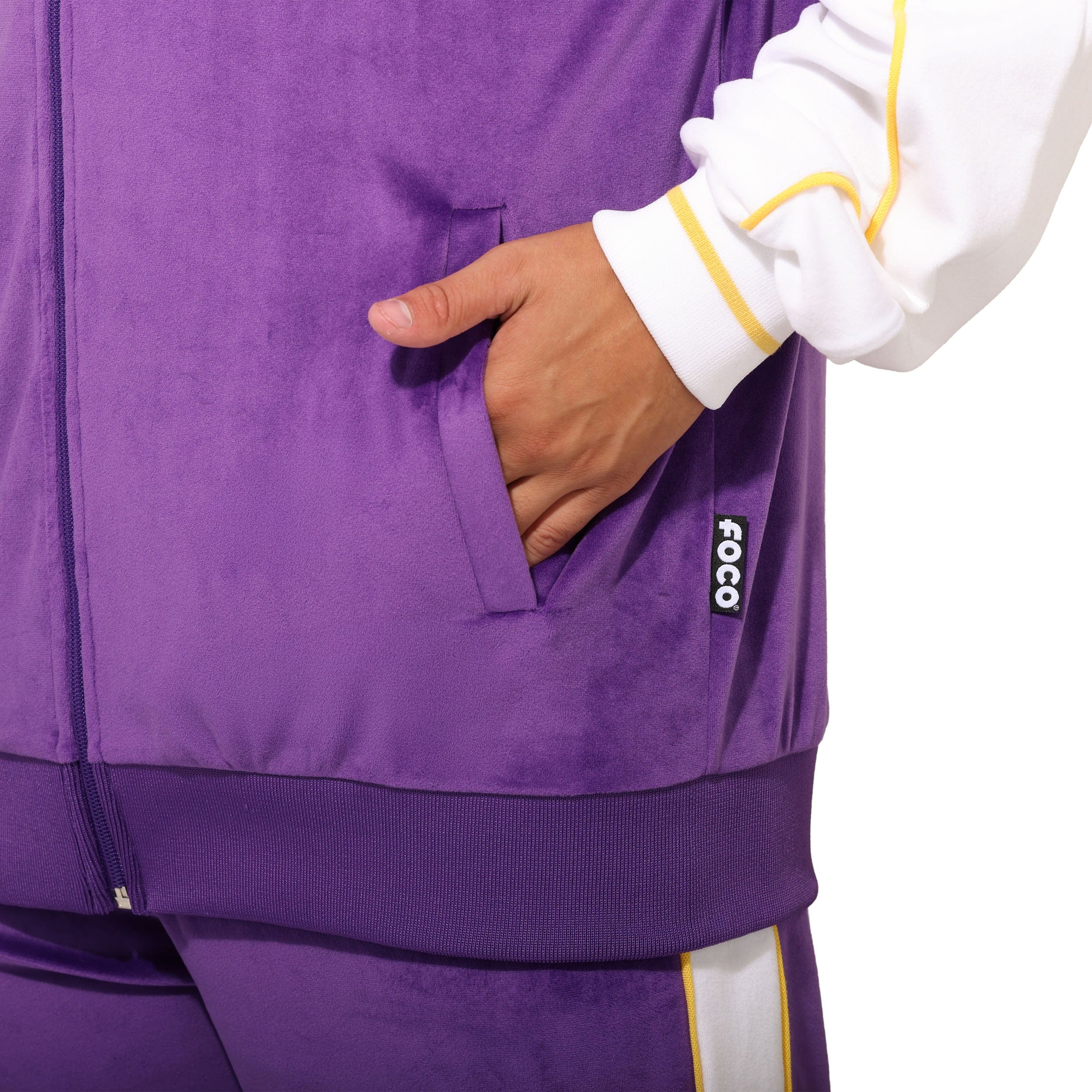 Minnesota Vikings NFL Two Tone Velour Zip Up Top - Image 4