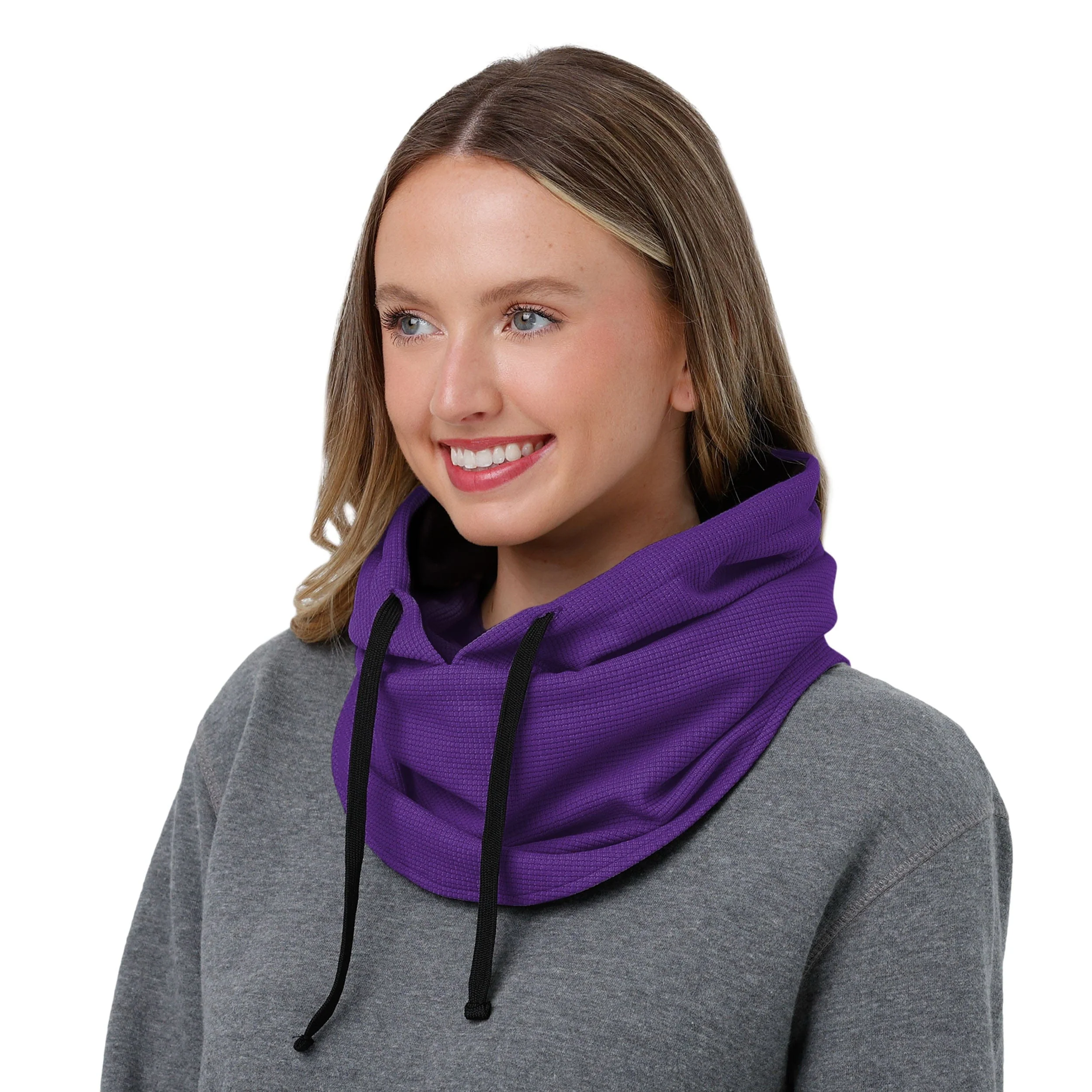Minnesota Vikings NFL Waffle Drawstring Hooded Gaiter - Image 4