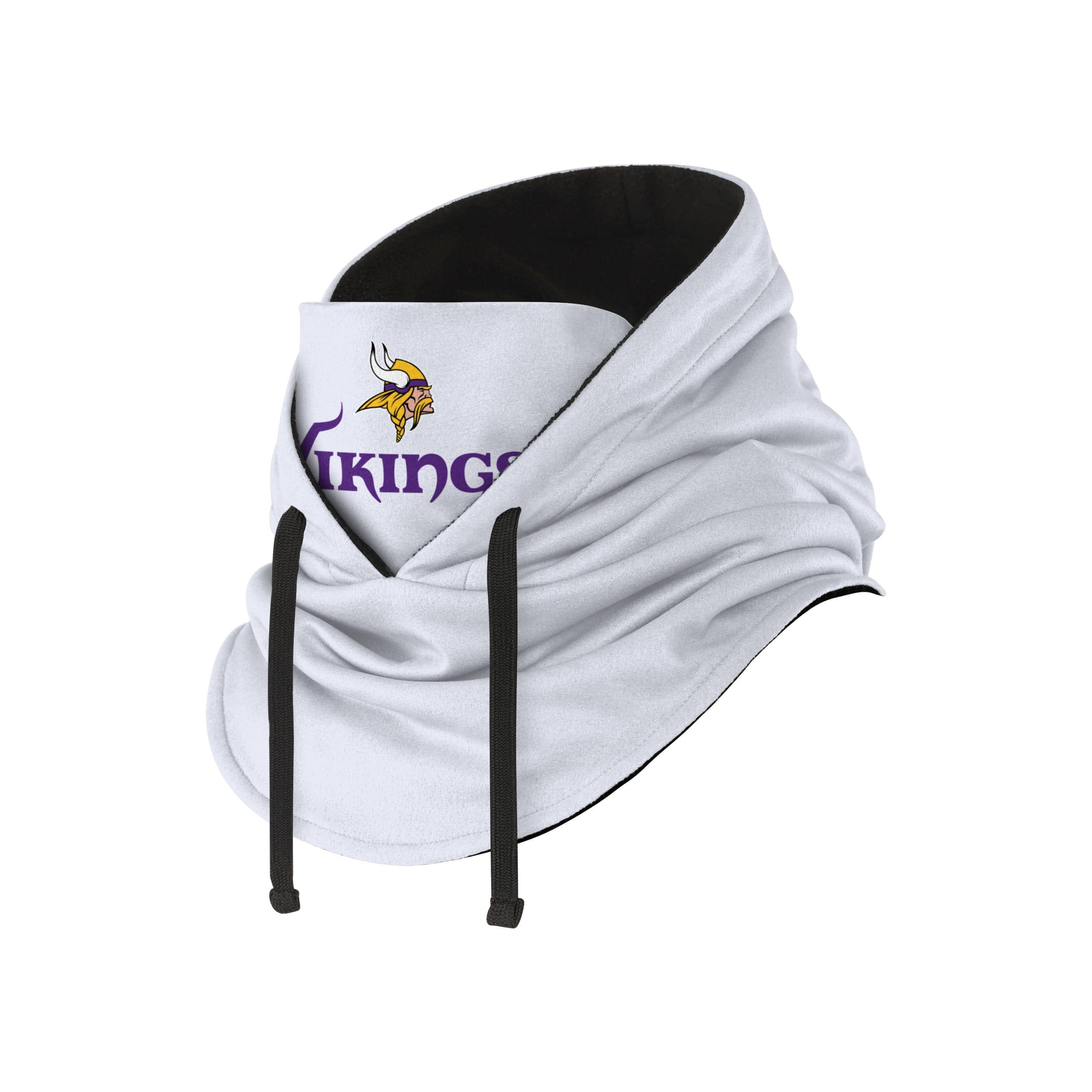 Minnesota Vikings NFL White Drawstring Hooded Gaiter - Image 2
