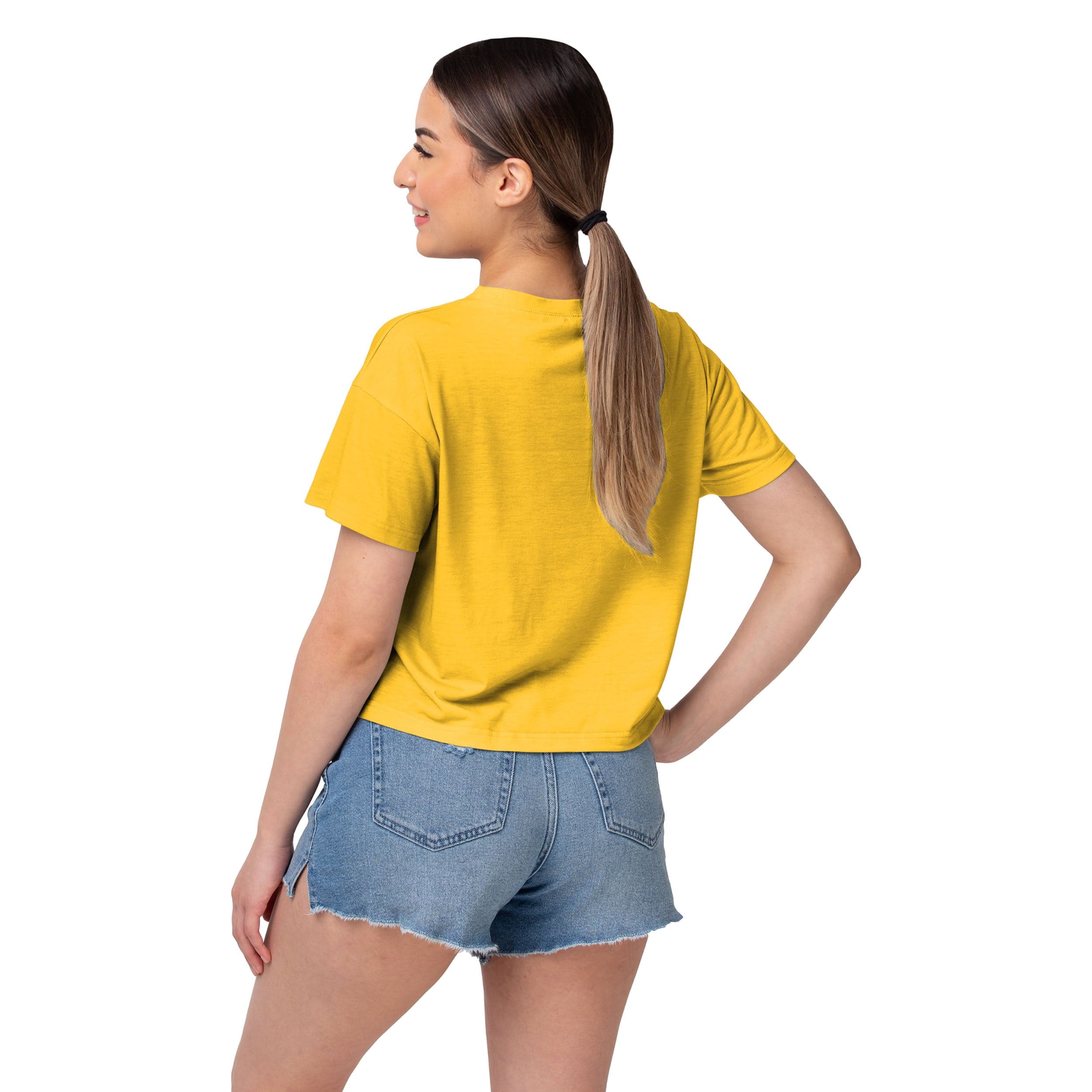 Minnesota Vikings NFL Womens Alternate Team Color Crop Top - Image 2