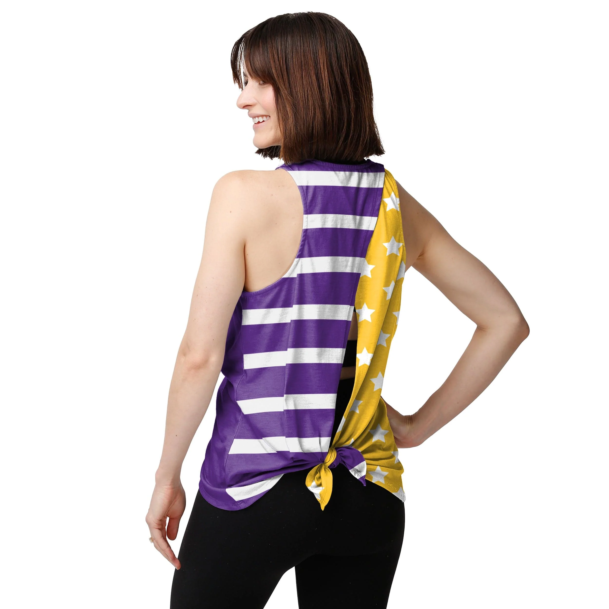 Minnesota Vikings NFL Womens Americana Tie-Breaker Sleeveless Top