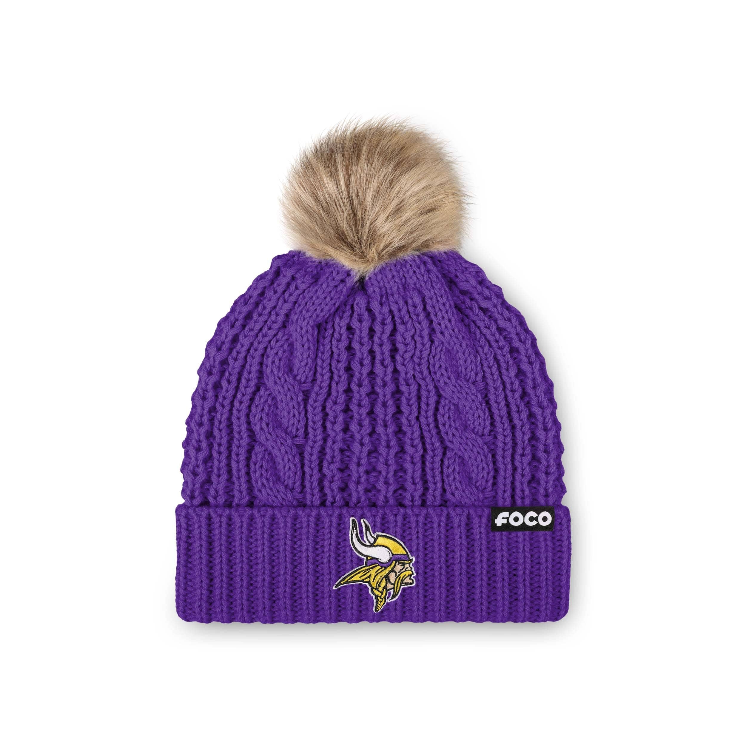 Minnesota Vikings NFL Womens Faux Fur Pom Beanie
