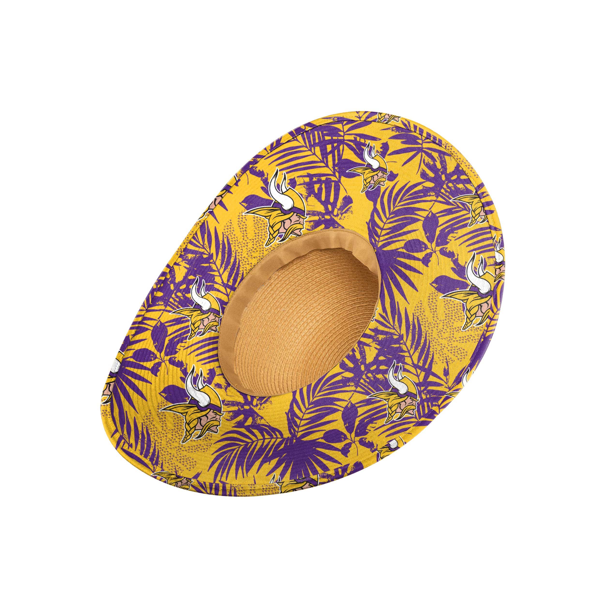 Minnesota Vikings NFL Womens Floral Straw Hat - Image 2