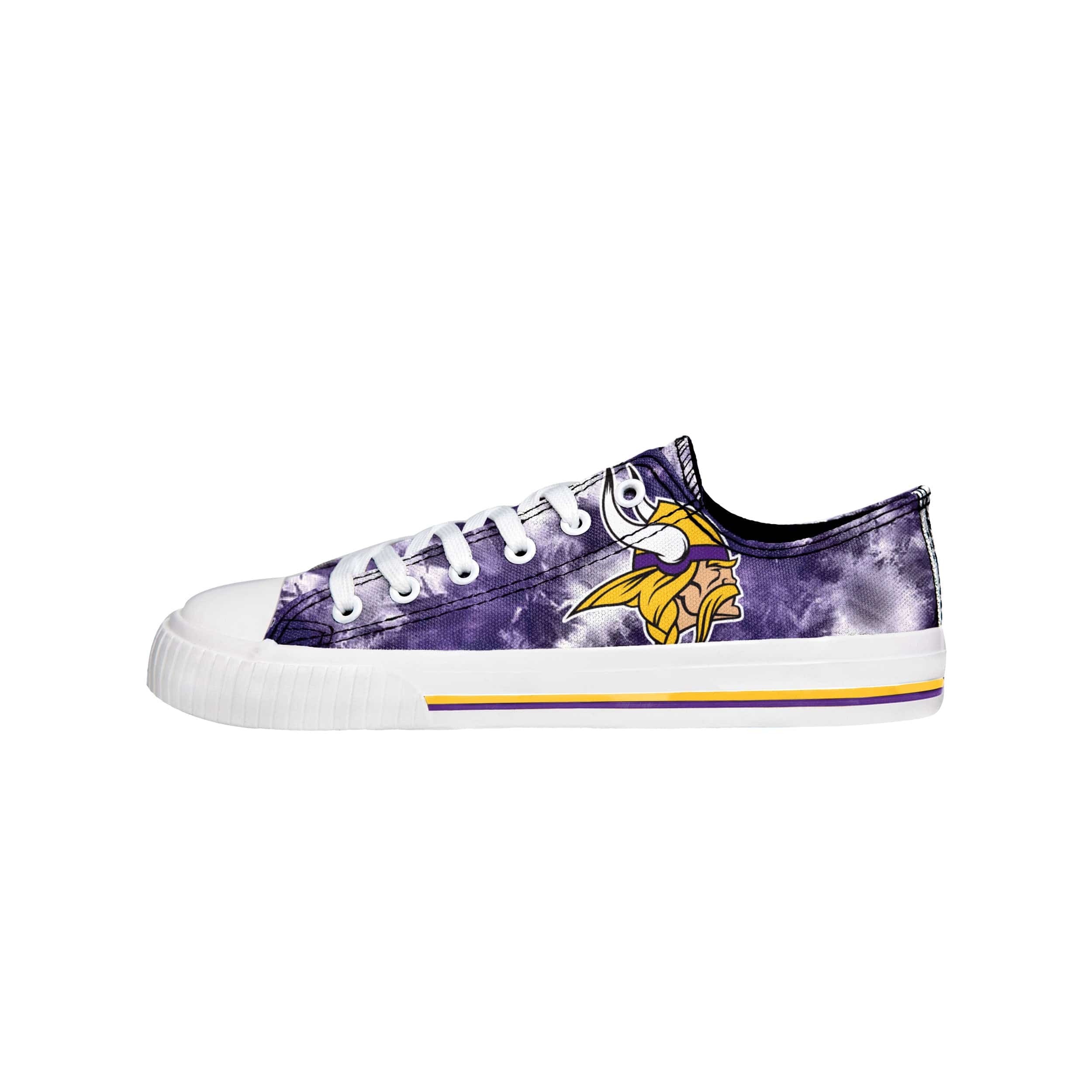 Minnesota Vikings NFL Womens Low Top Tie-Dye Canvas Shoes - Image 2