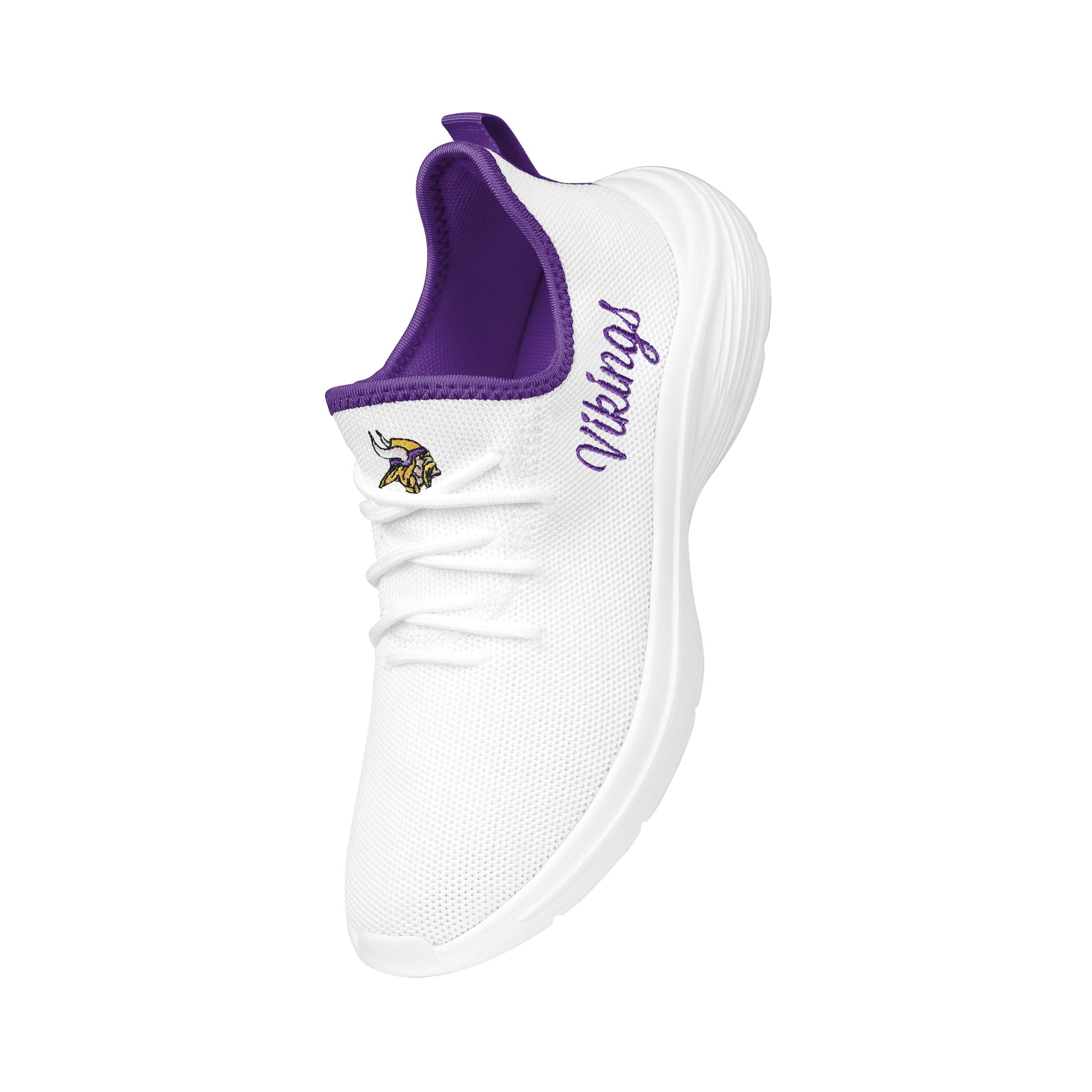 Minnesota Vikings NFL Womens Midsole White Sneakers - Image 2