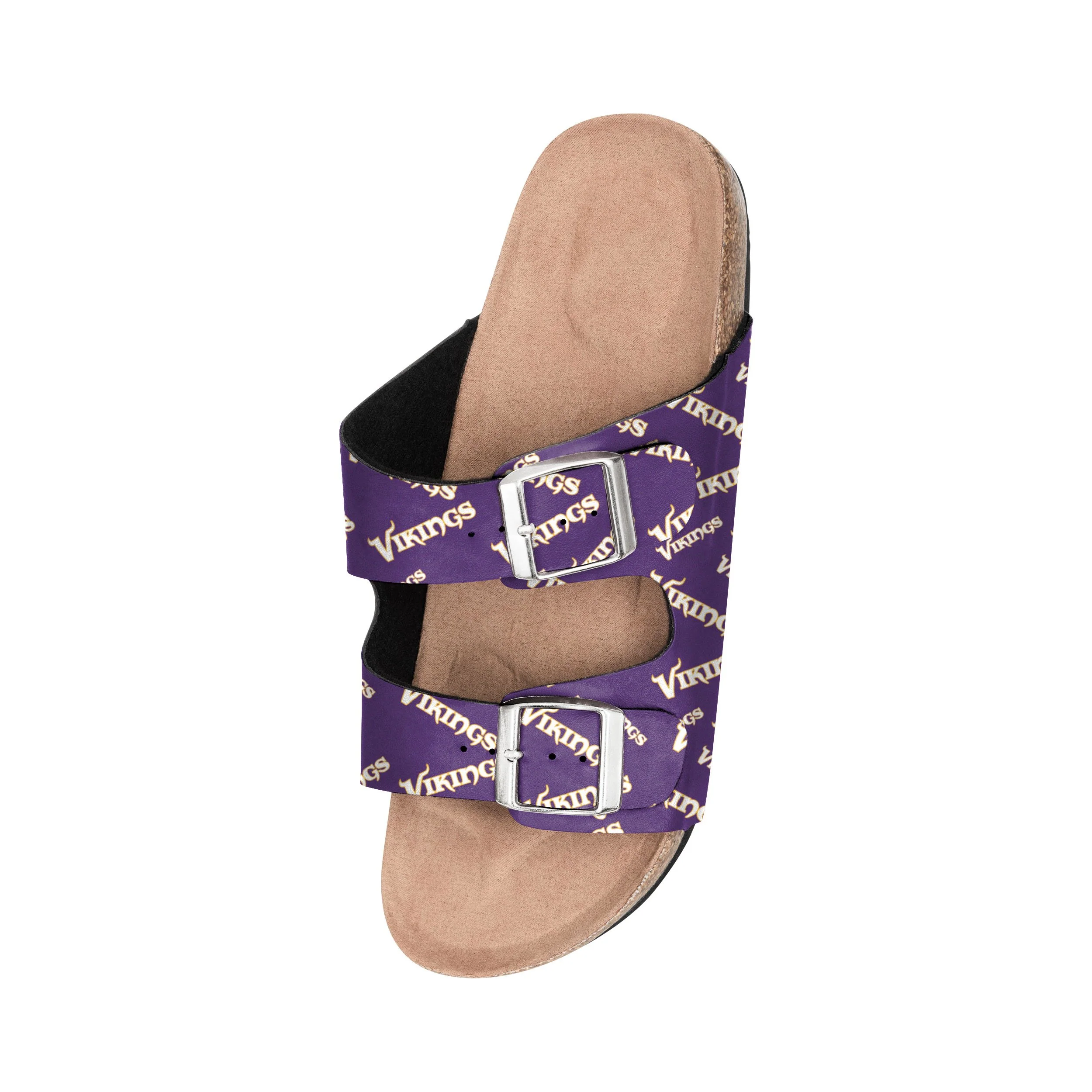 Minnesota Vikings NFL Womens Mini Print Double Buckle Sandal - Image 2